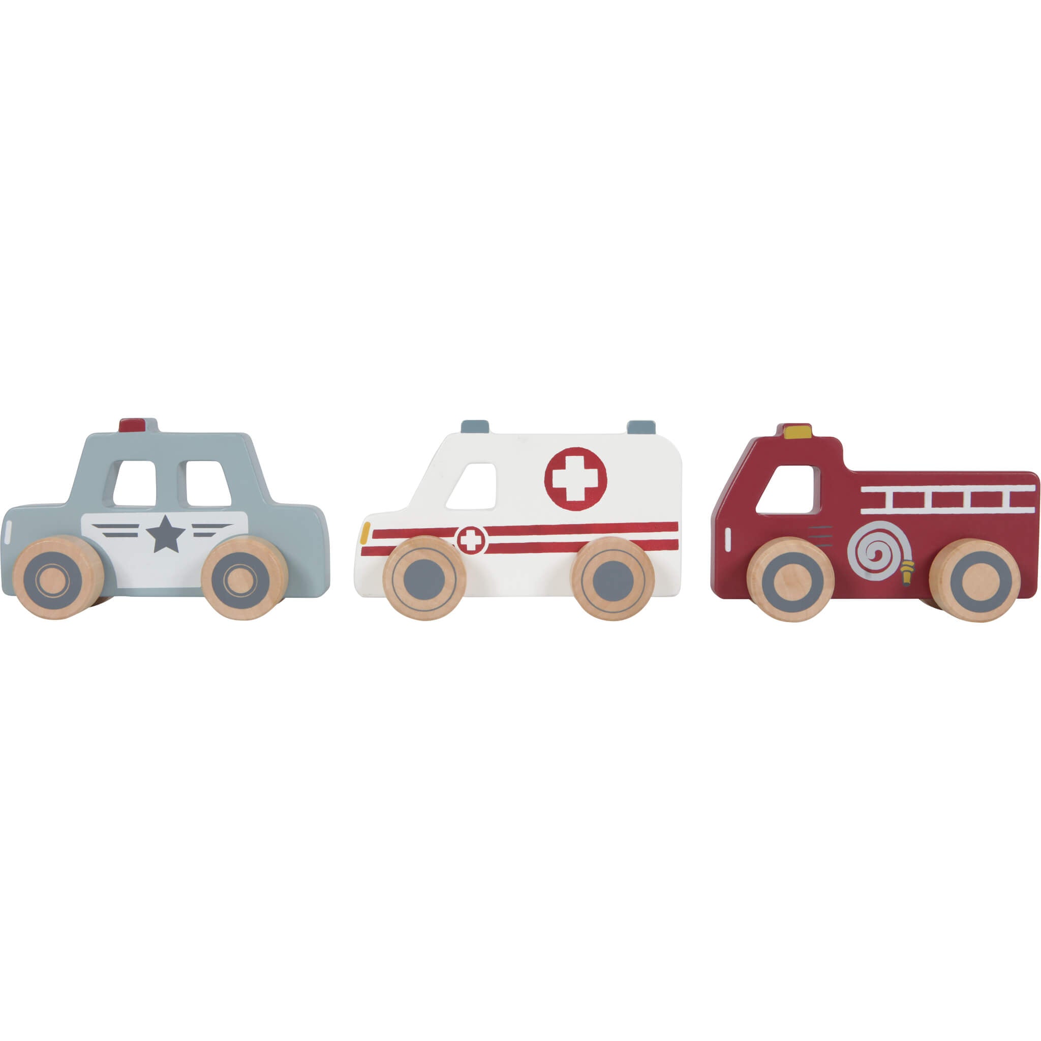 Little Dutch Wooden Emergency Service Vehicles