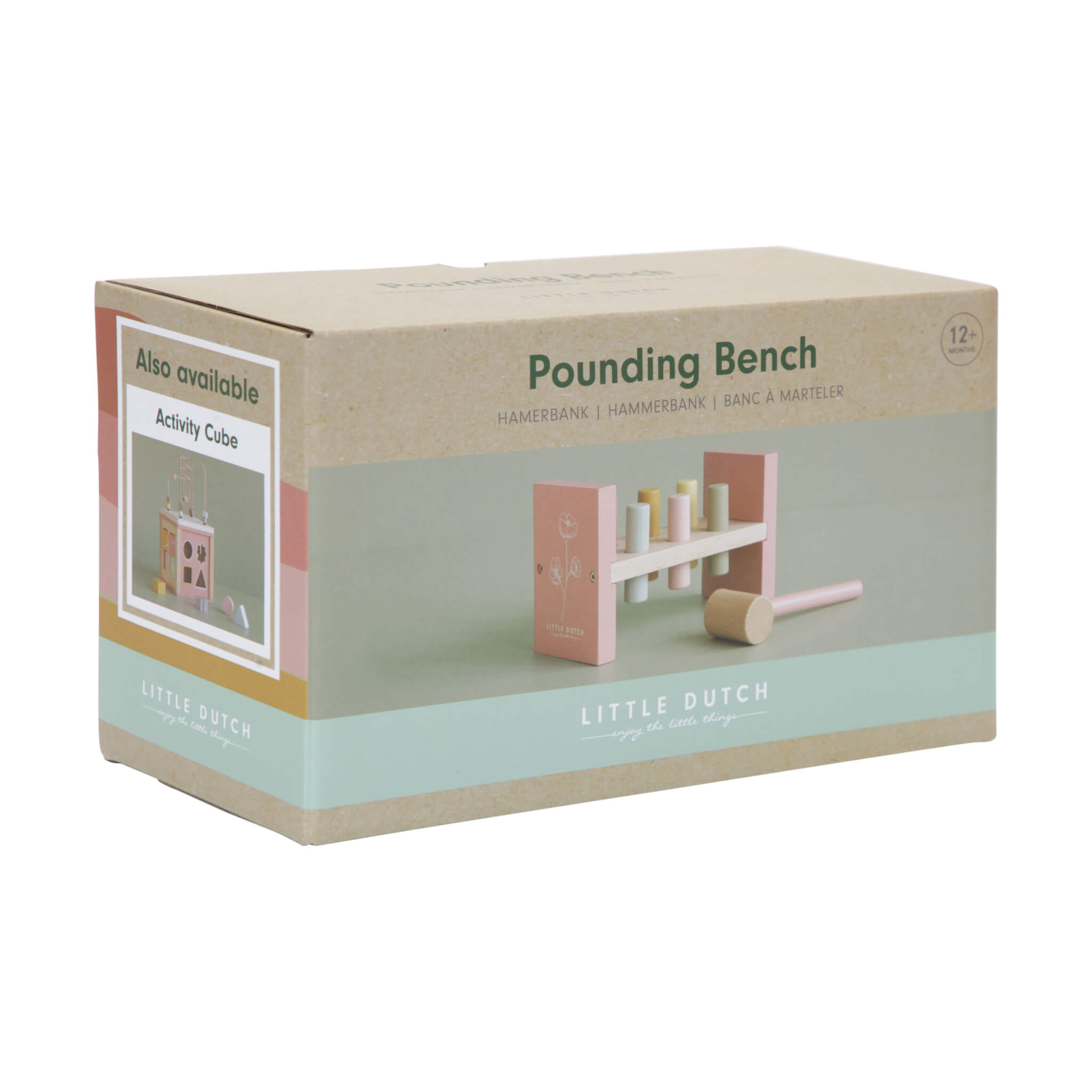 Little Dutch Hammer Bench in Pink Flowers Packaging