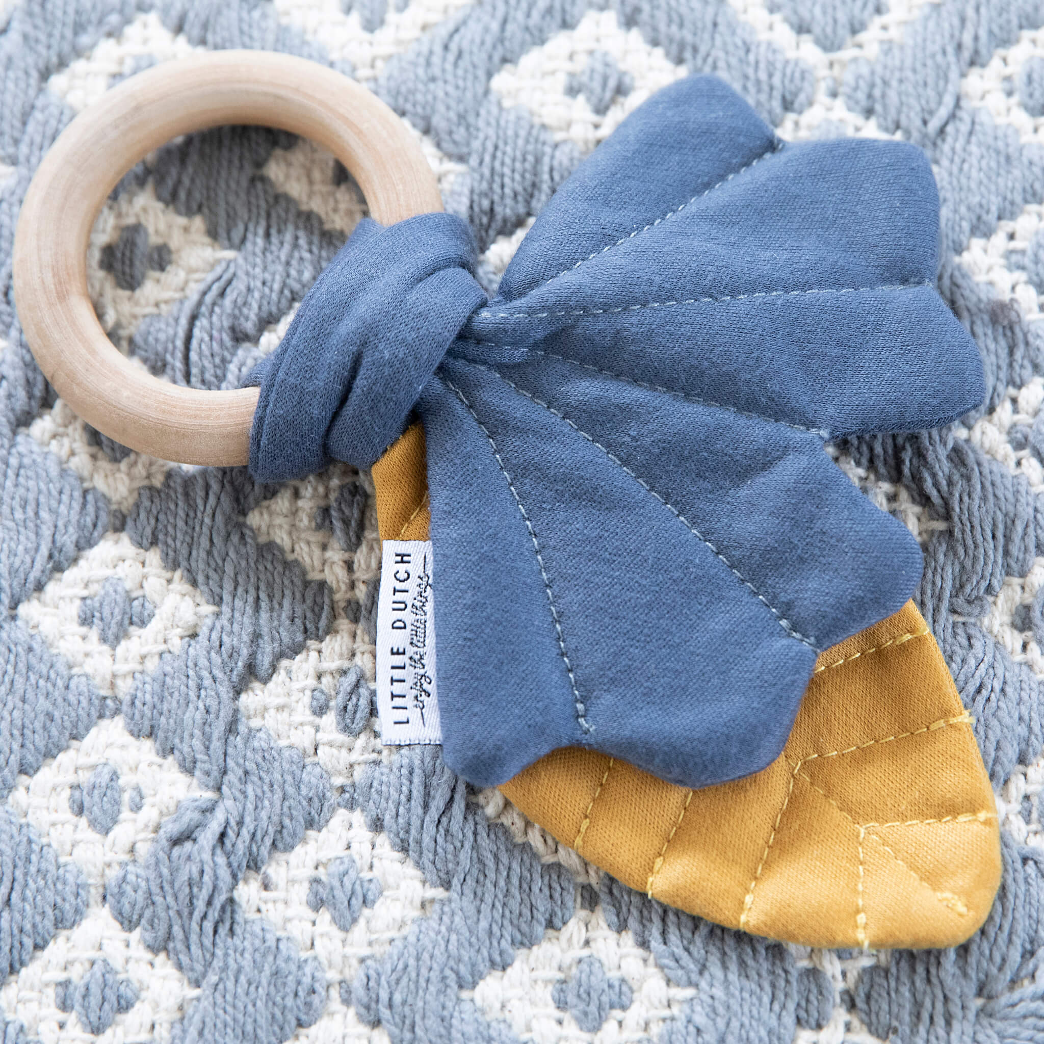 Little Dutch Crinkle Leaves Toy in Pure & Nature Blue