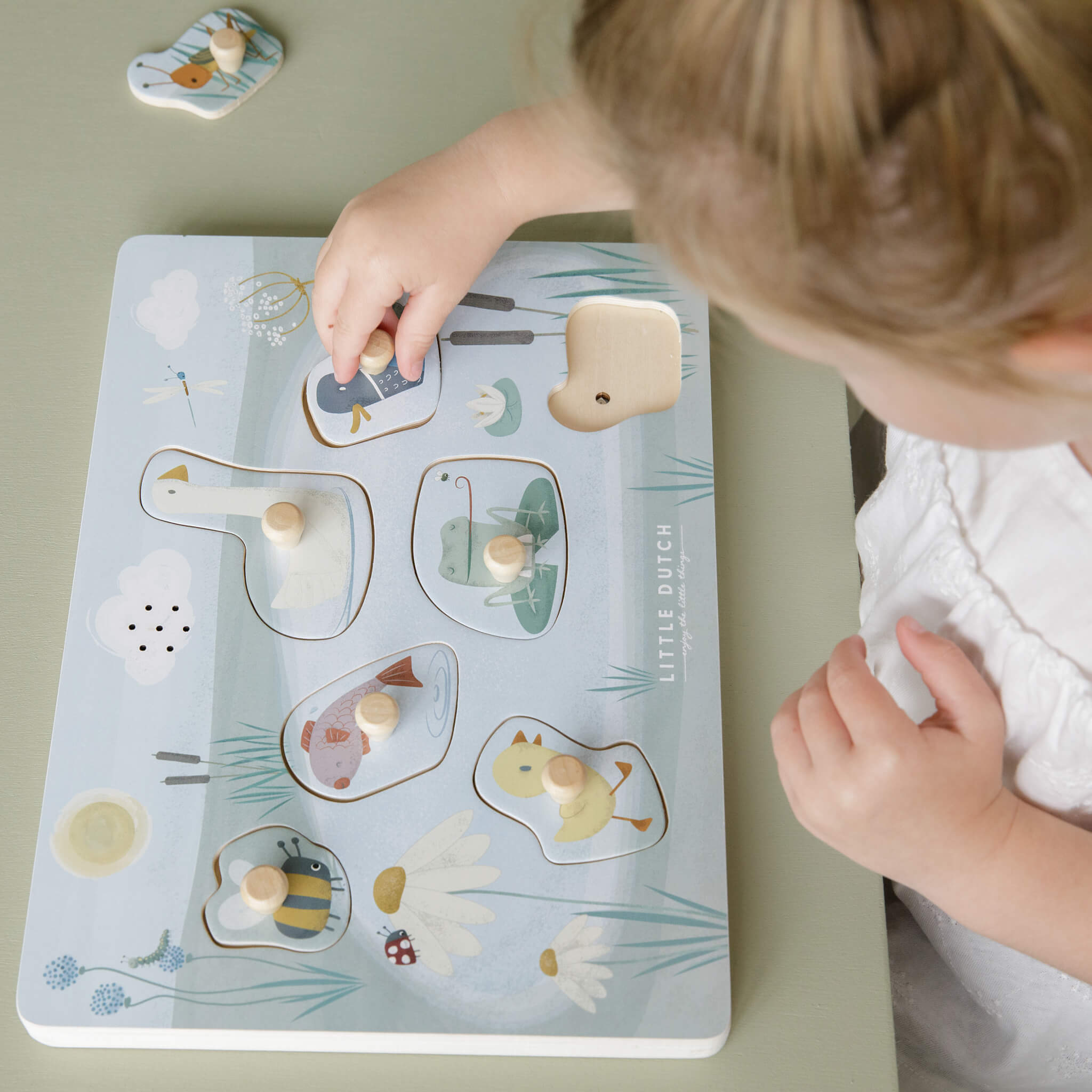 Little Dutch Wooden Sound Puzzle Little Goose,