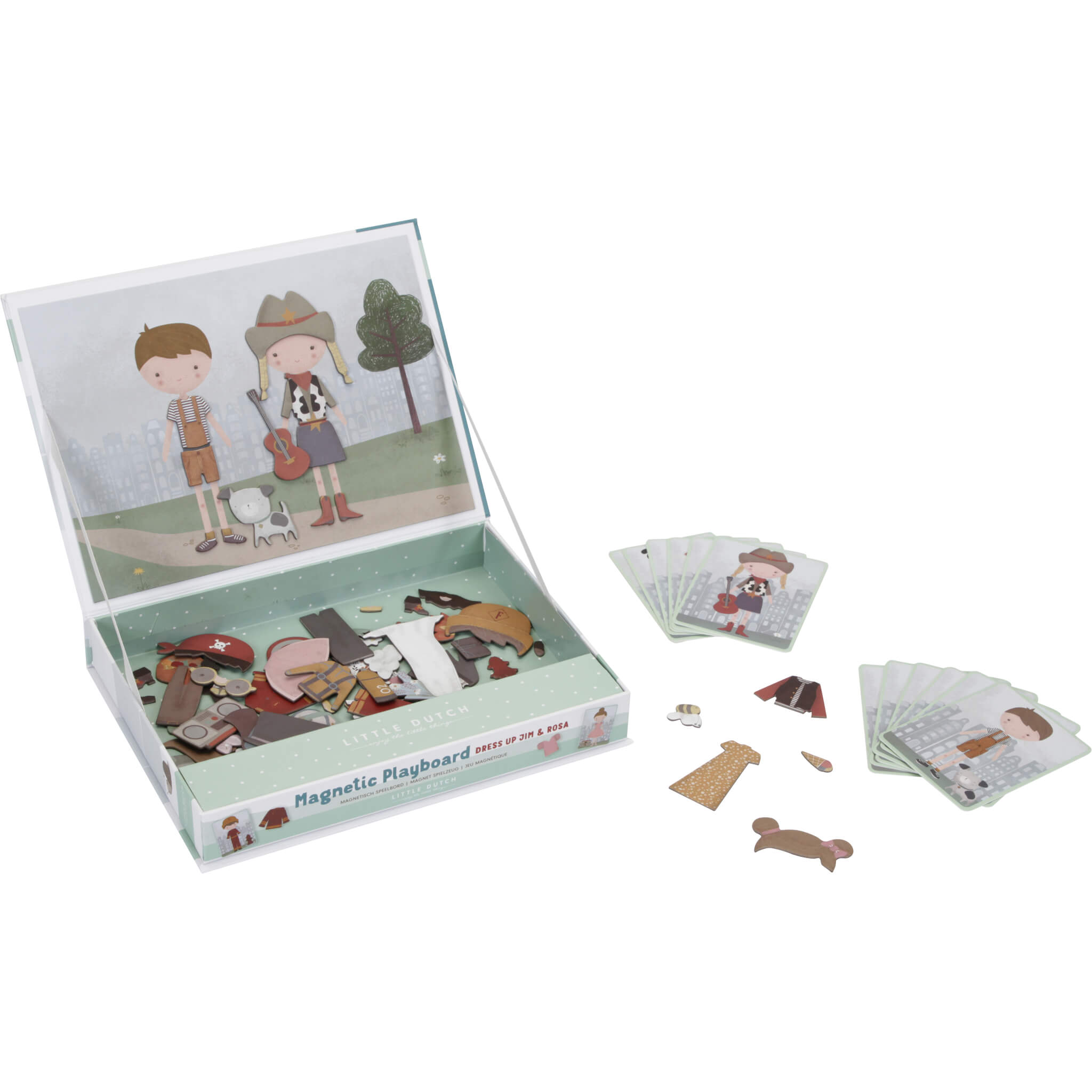 Little Dutch Magnetic Playboard - Jim and Rosa Dress Up Pieces