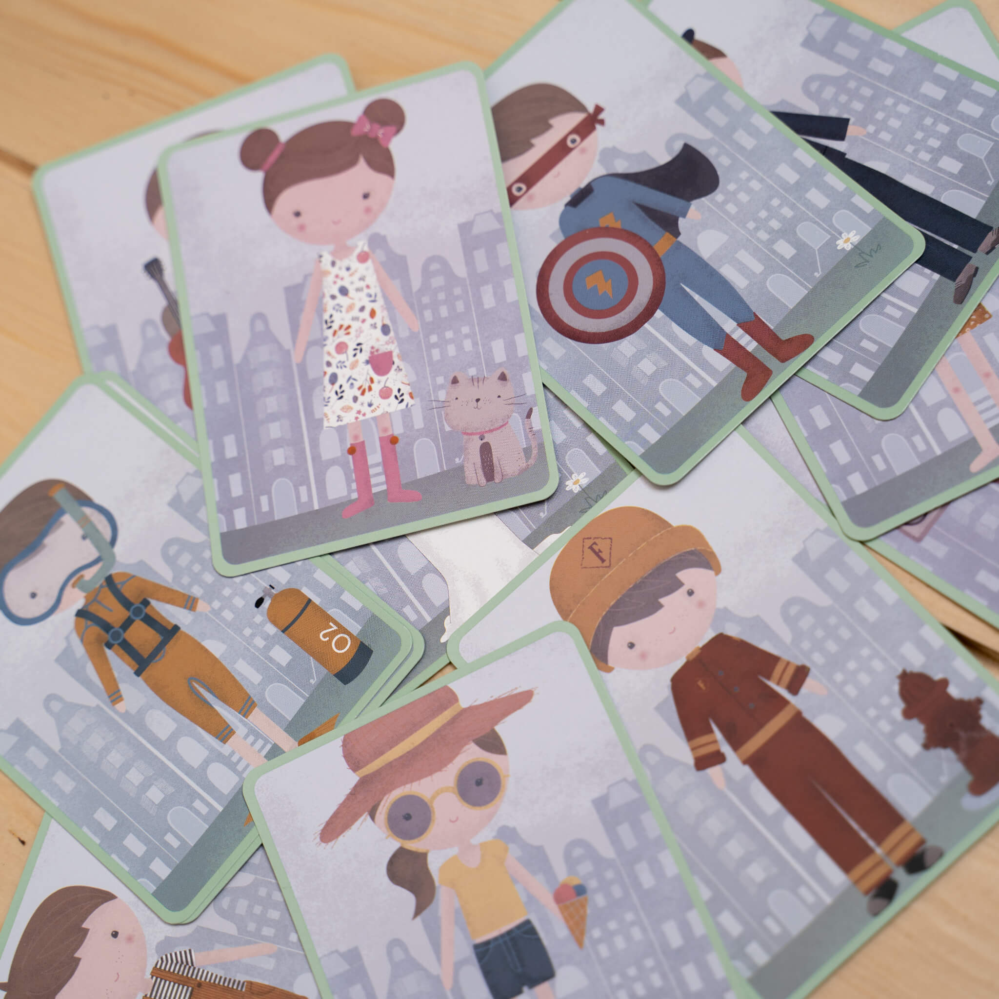 Little Dutch Magnetic Playboard - Jim and Rosa Dress Up Cards