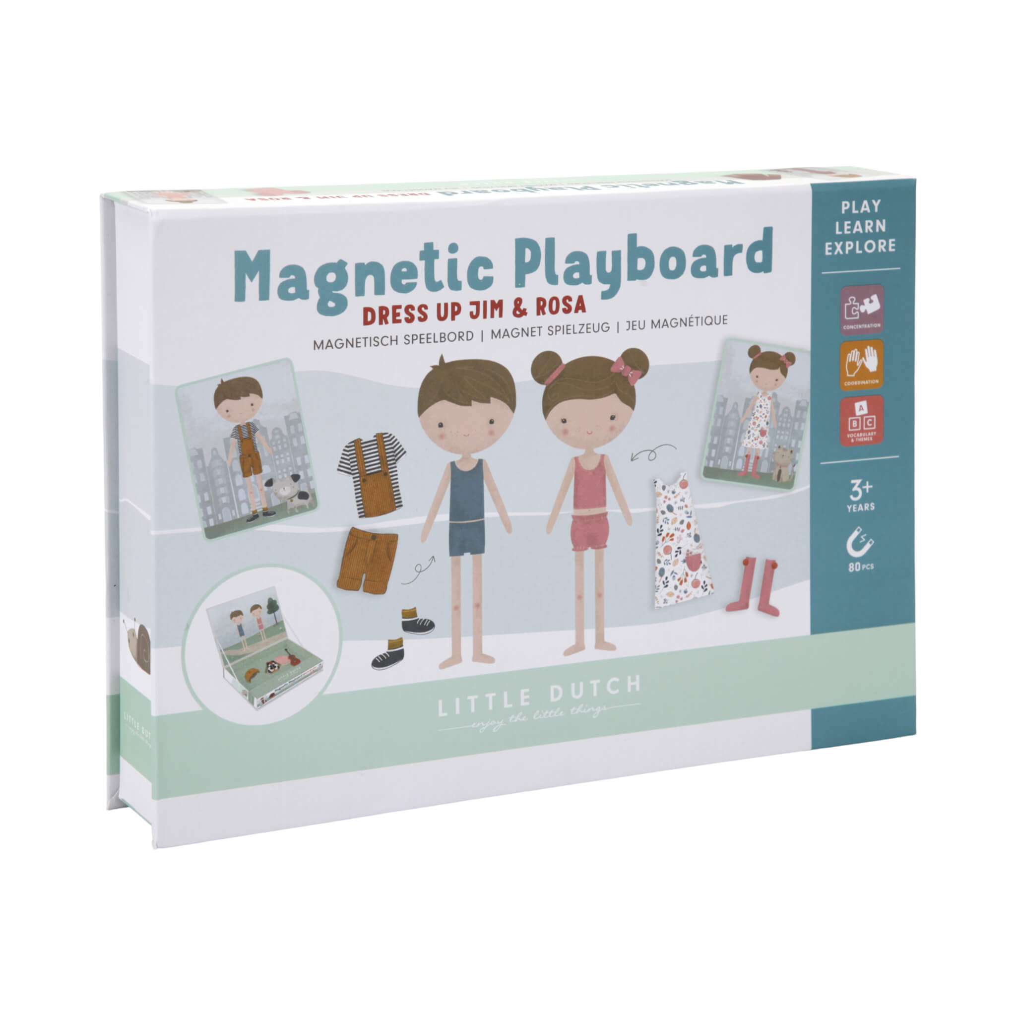Little Dutch Magnetic Playboard - Jim and Rosa Dress Up