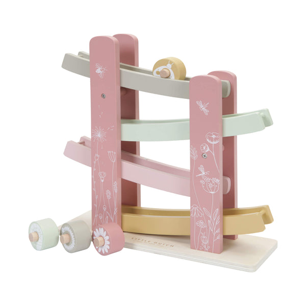 Little Dutch Ramp Race Toy in Wild Flowers Design Pink
