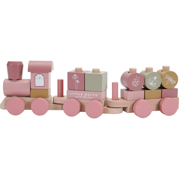 Little Dutch Wooden Stacking Train in Wild Flowers