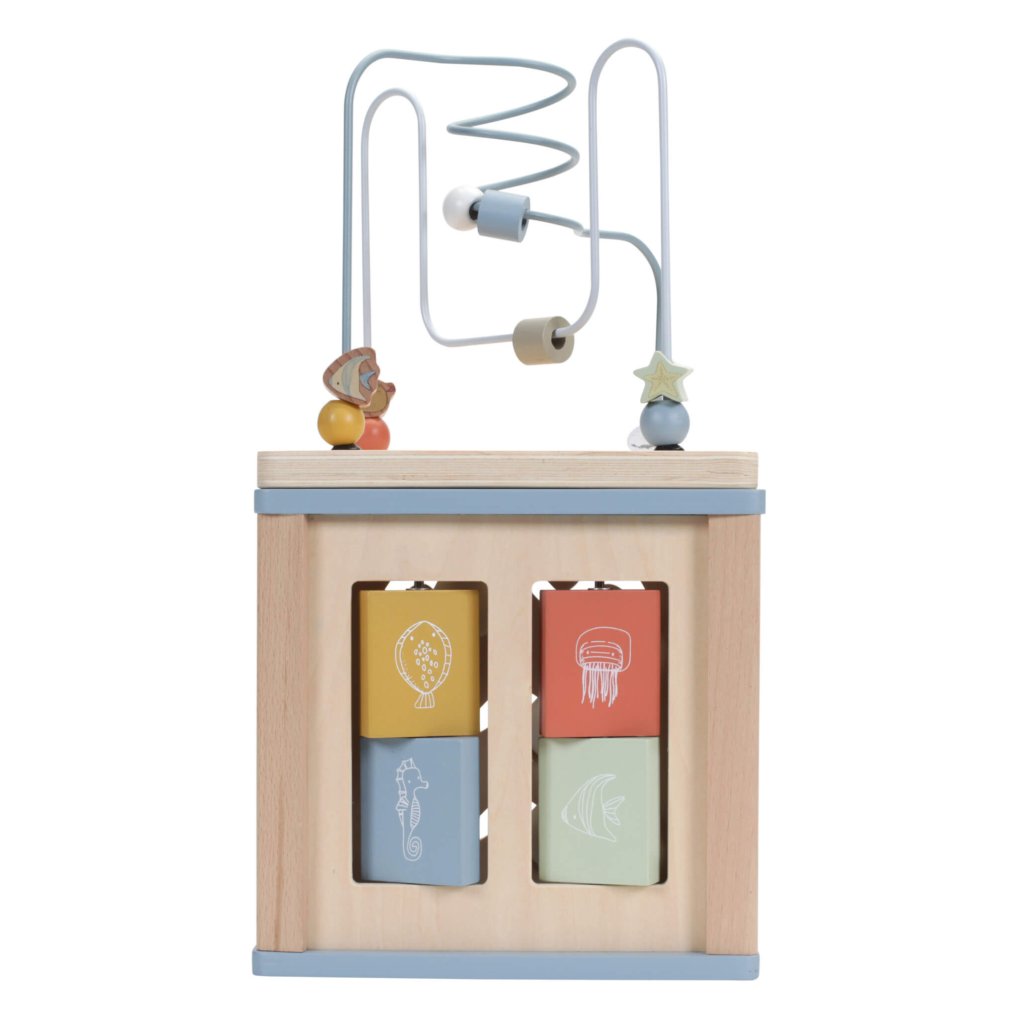 Little Dutch Wooden Activity Cube Toy in Ocean Design