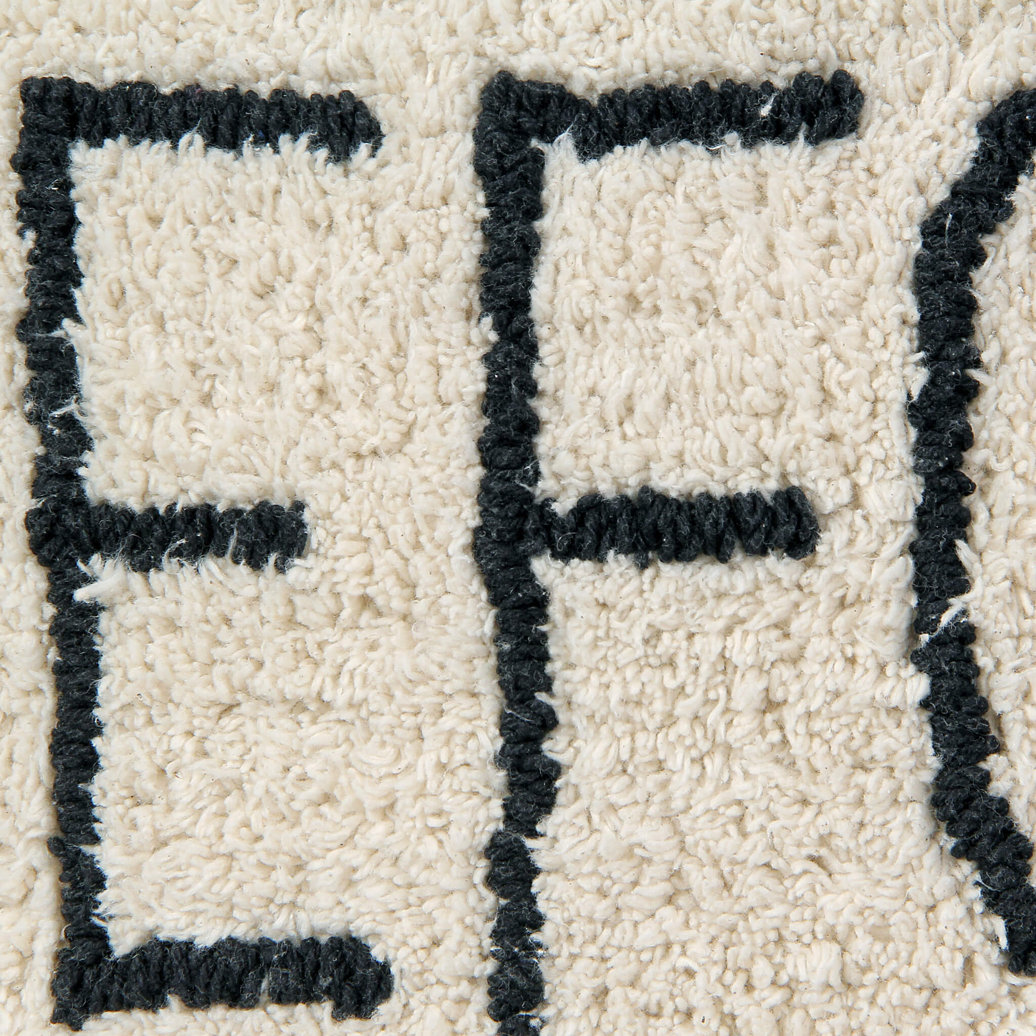 ABC Pouffe - Natural & Black