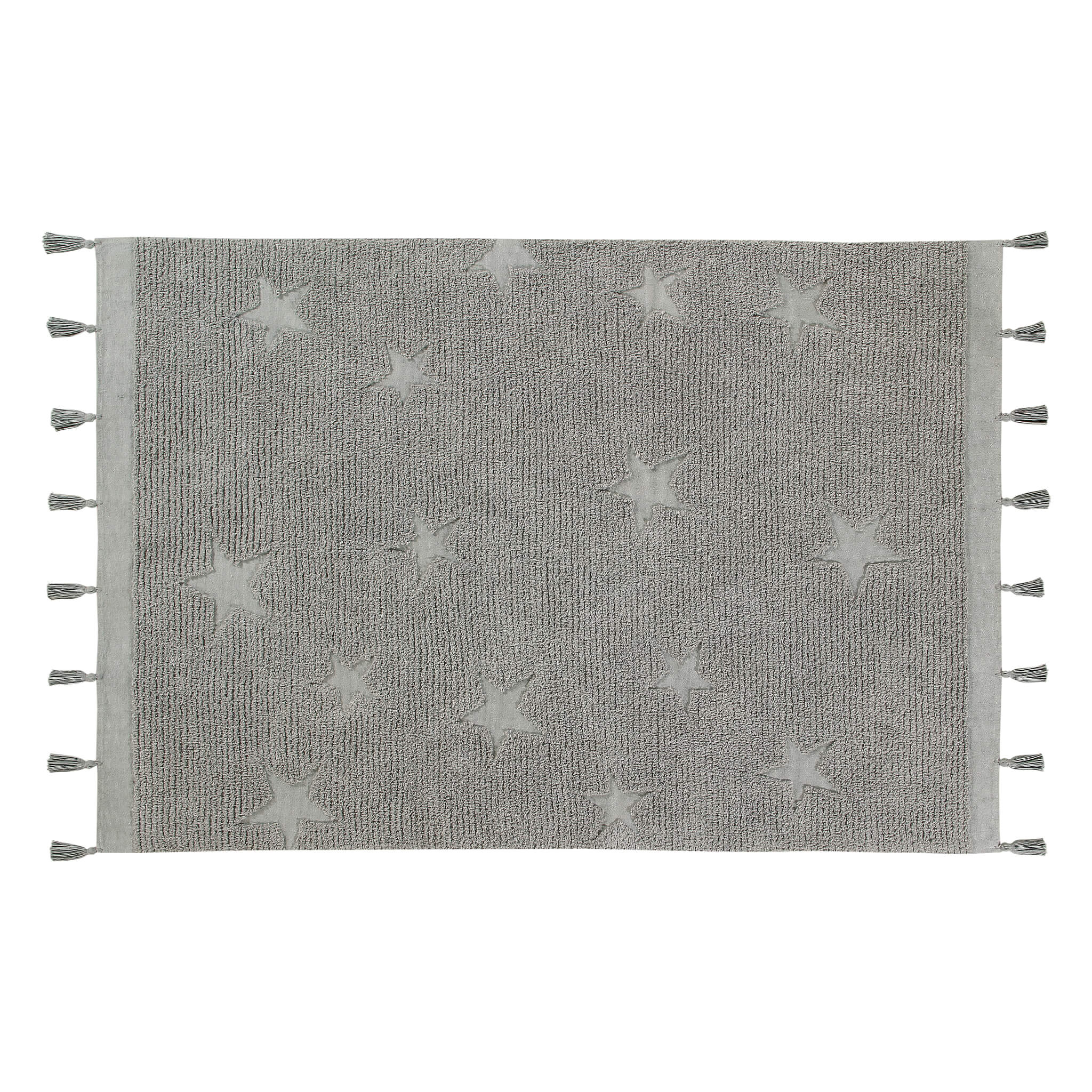 Hippy Stars Washable Rug - Grey