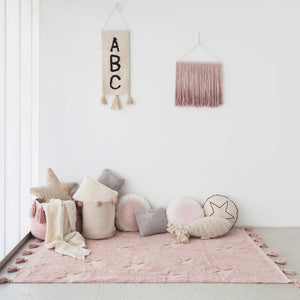 Lorena Canals Vintage Nude Hippy Stars Washable Rug | Oskoe