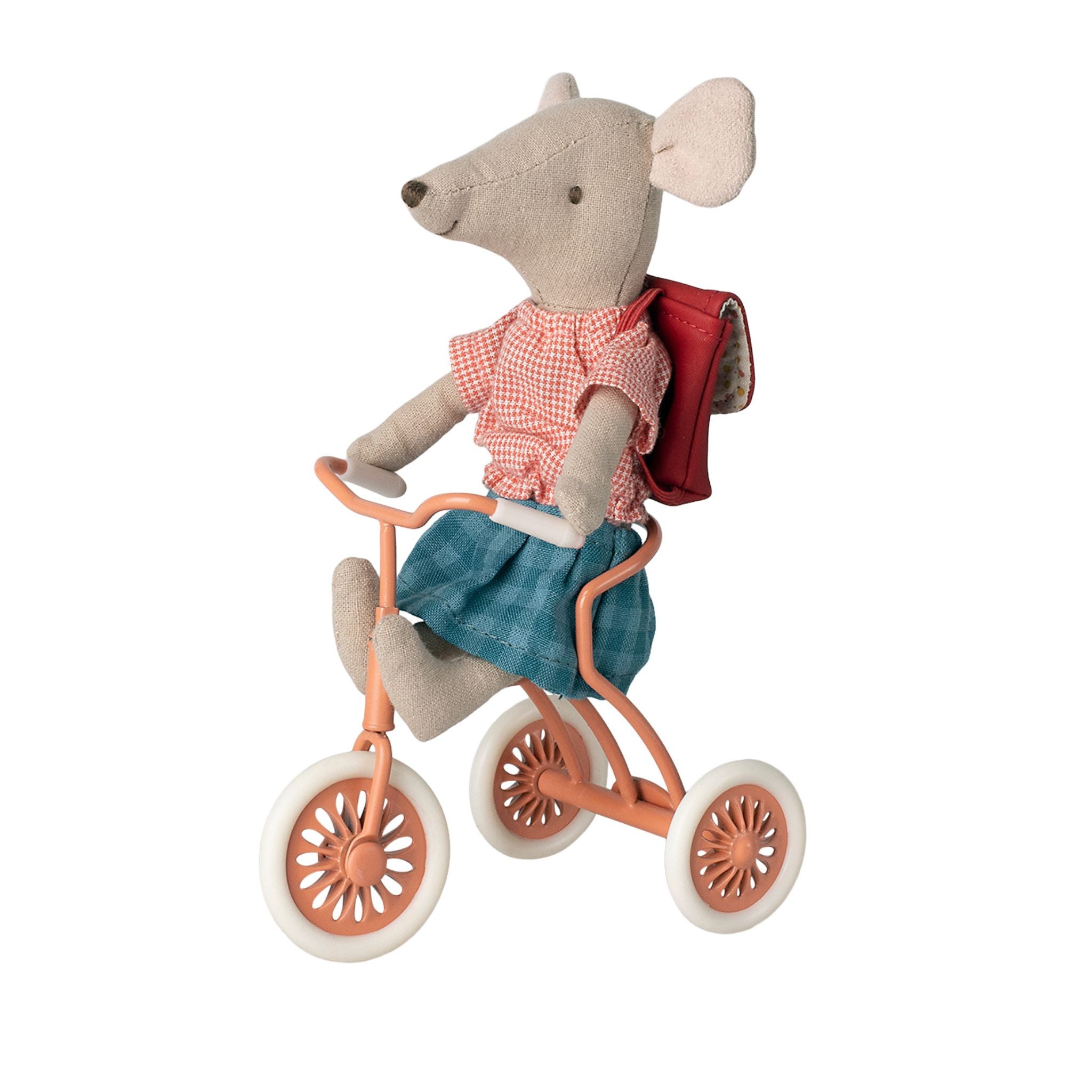 Maileg Tricycle in Coral Maileg Mice