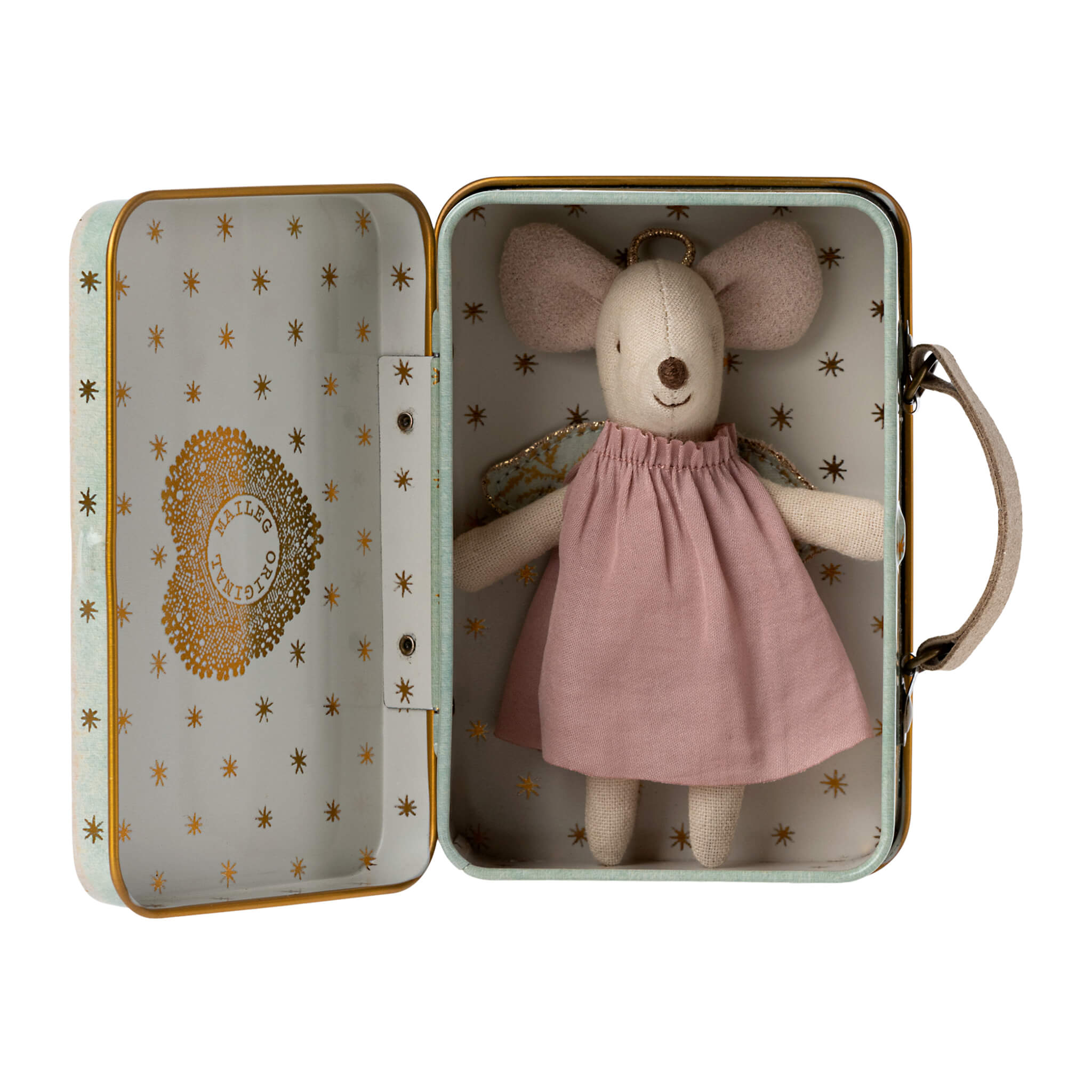 Angel Mouse in Suitcase