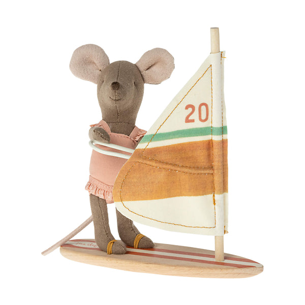 Maileg Little Sister Mouse Beach Surfer