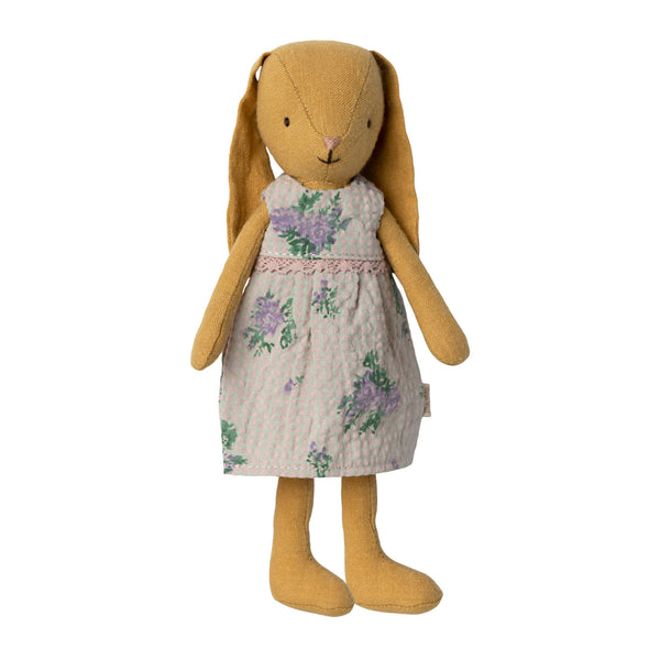 Dusty Yellow Bunny in Floral Dress