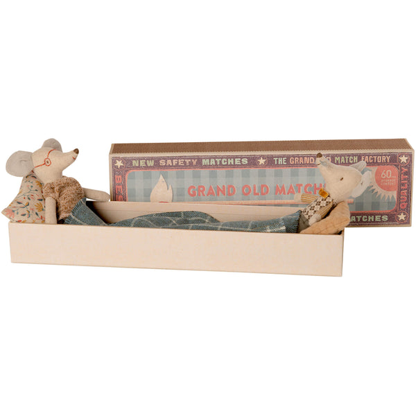 Maileg Grandma & Grandpa Mice in Match Box