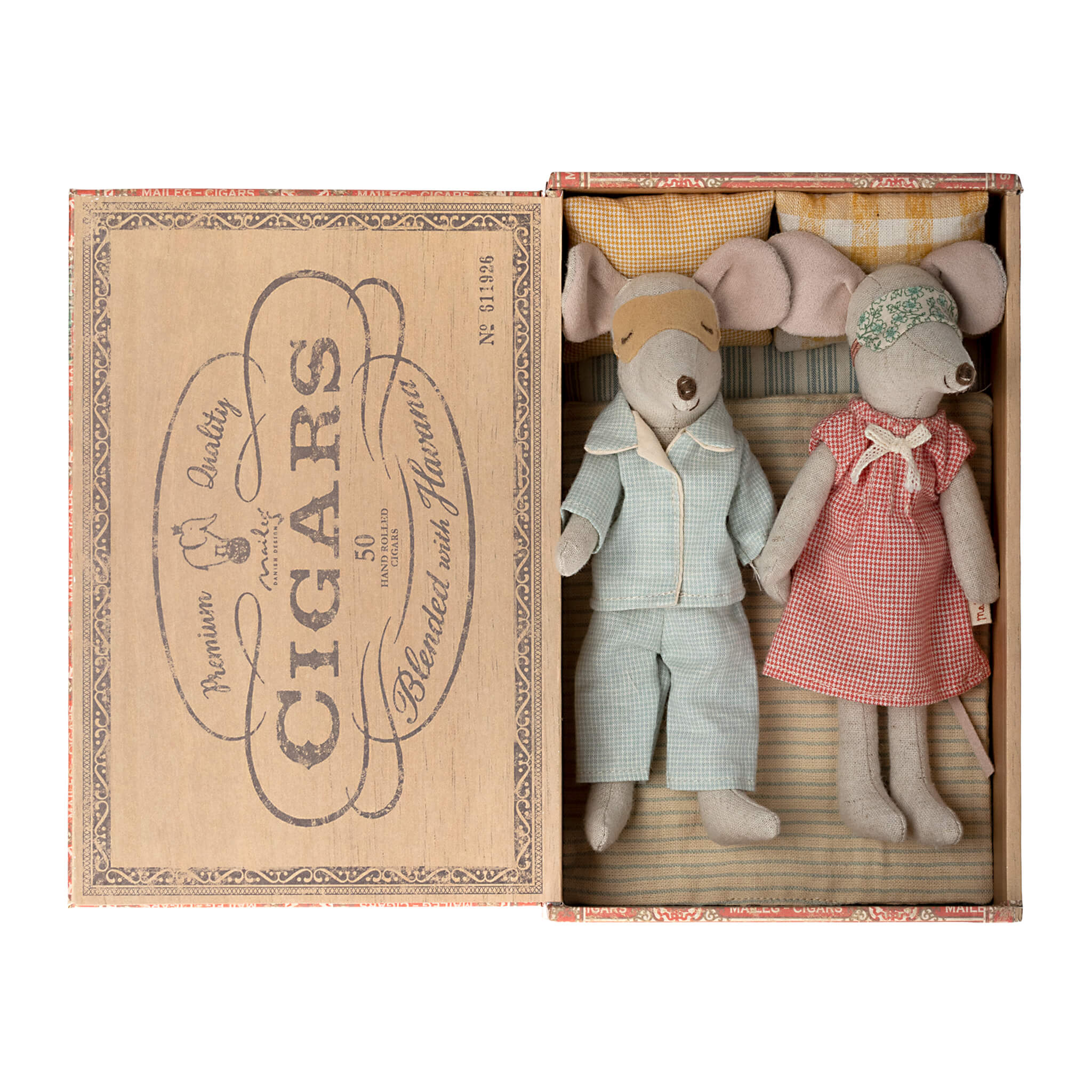 Maileg Mum & Dad Mice in Cigar Box