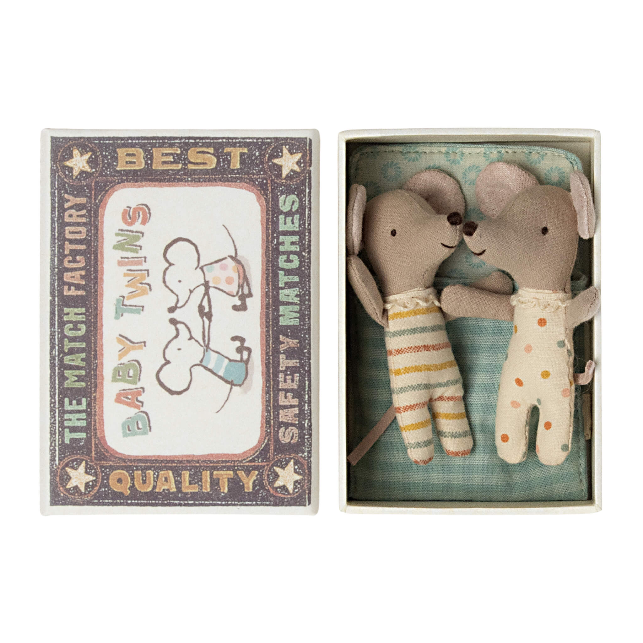 Maileg Baby Twin Mice in Matchbox