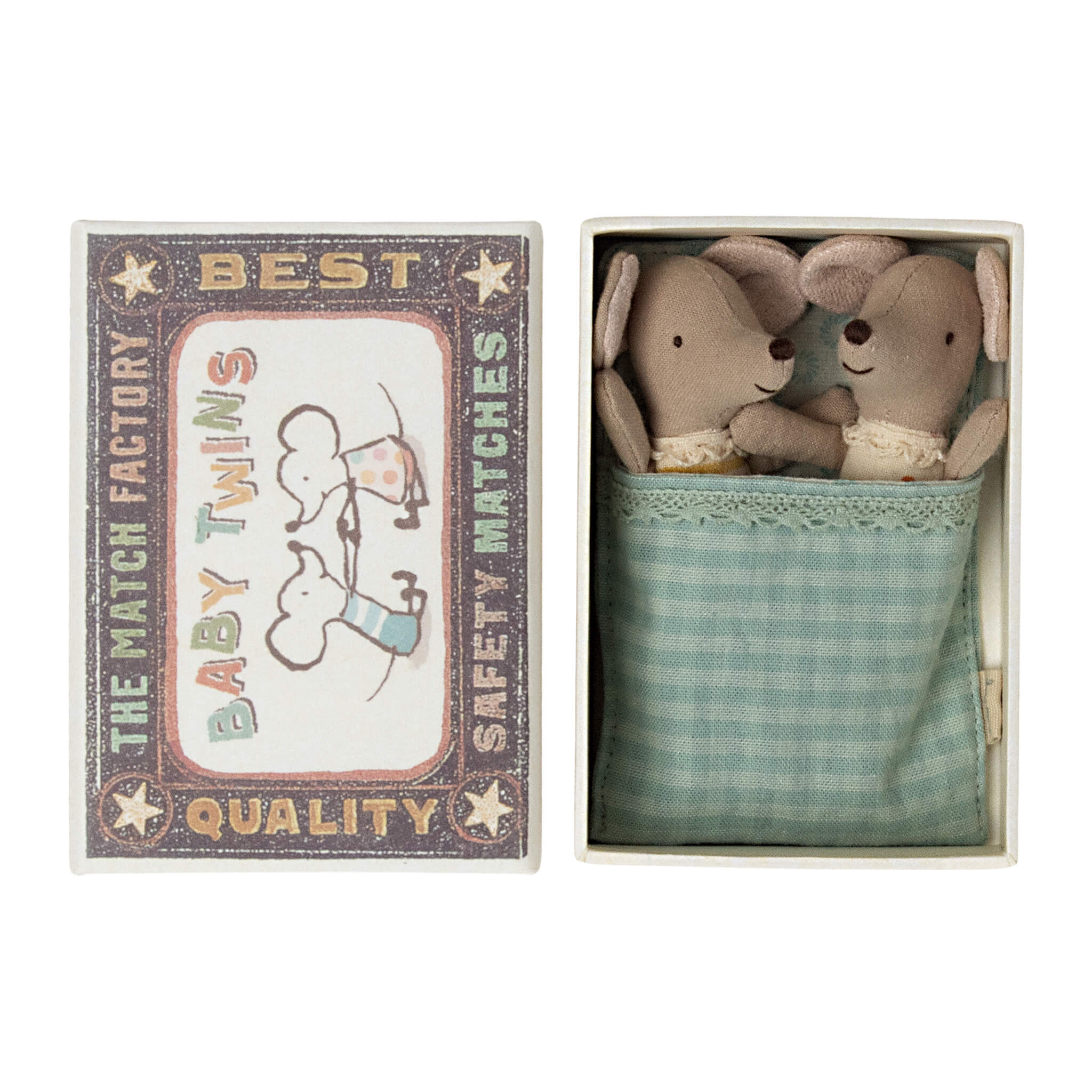 Maileg Baby Twin Mice in Matchbox