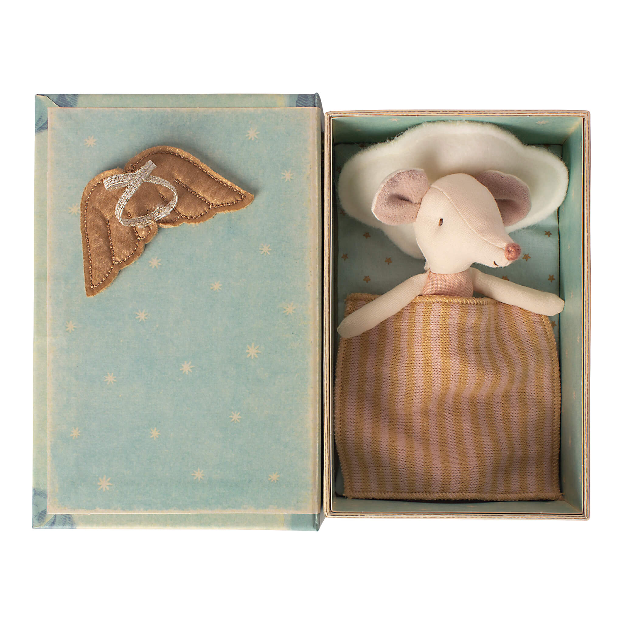 Maileg Angel Mouse in Book Box, Maileg Soft Toys