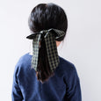 Forest Green Gingham Bow Srcunchie