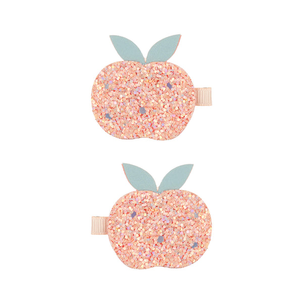 Glitter Peach Clips