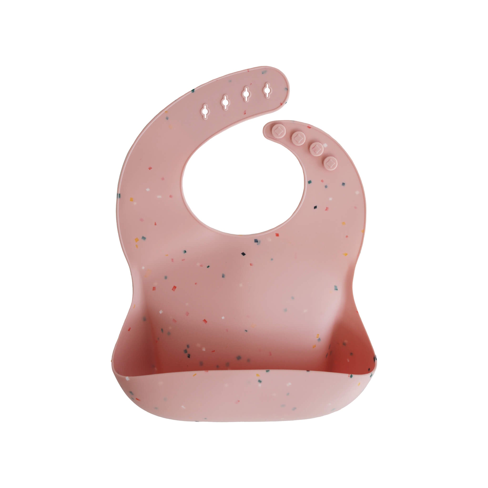Silicone Bib - Powder Pink Confetti