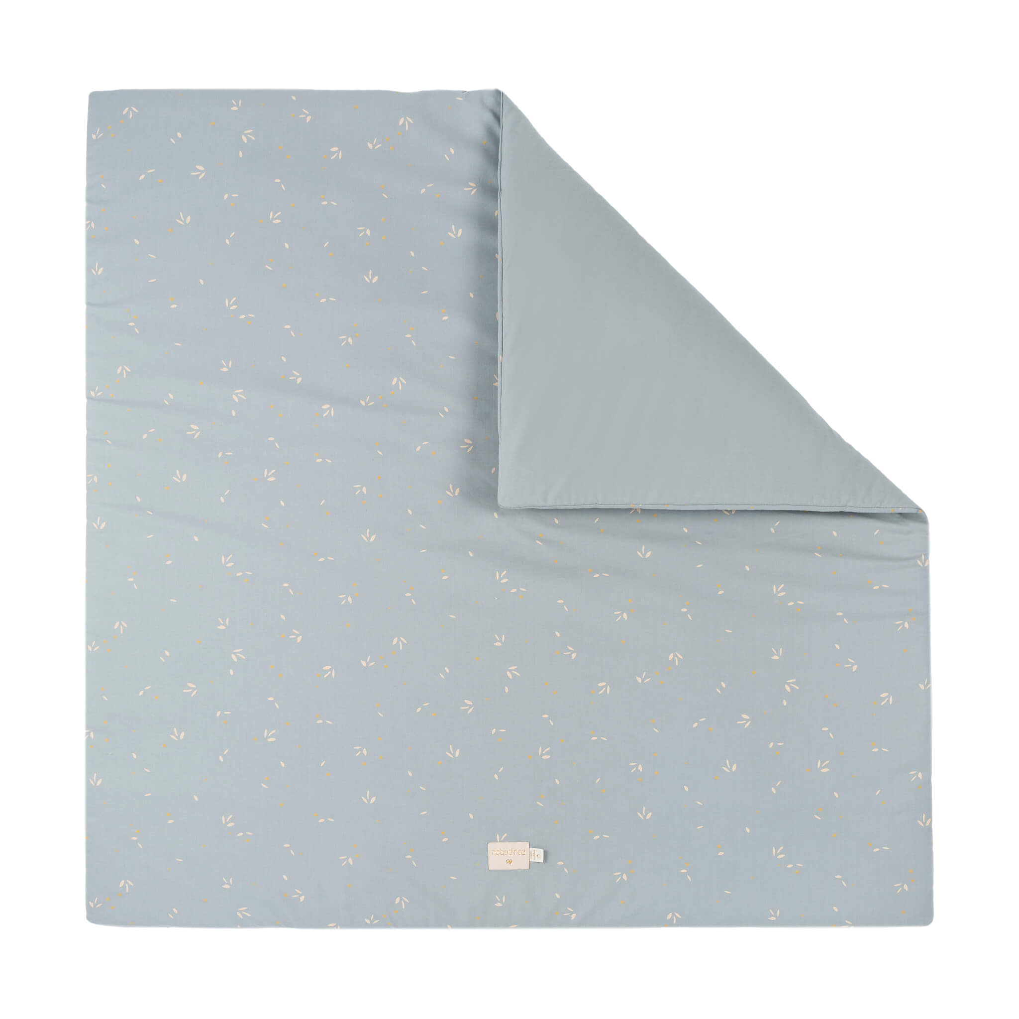 Nobodinoz Colorado Square Playmat in Willow Soft Blue