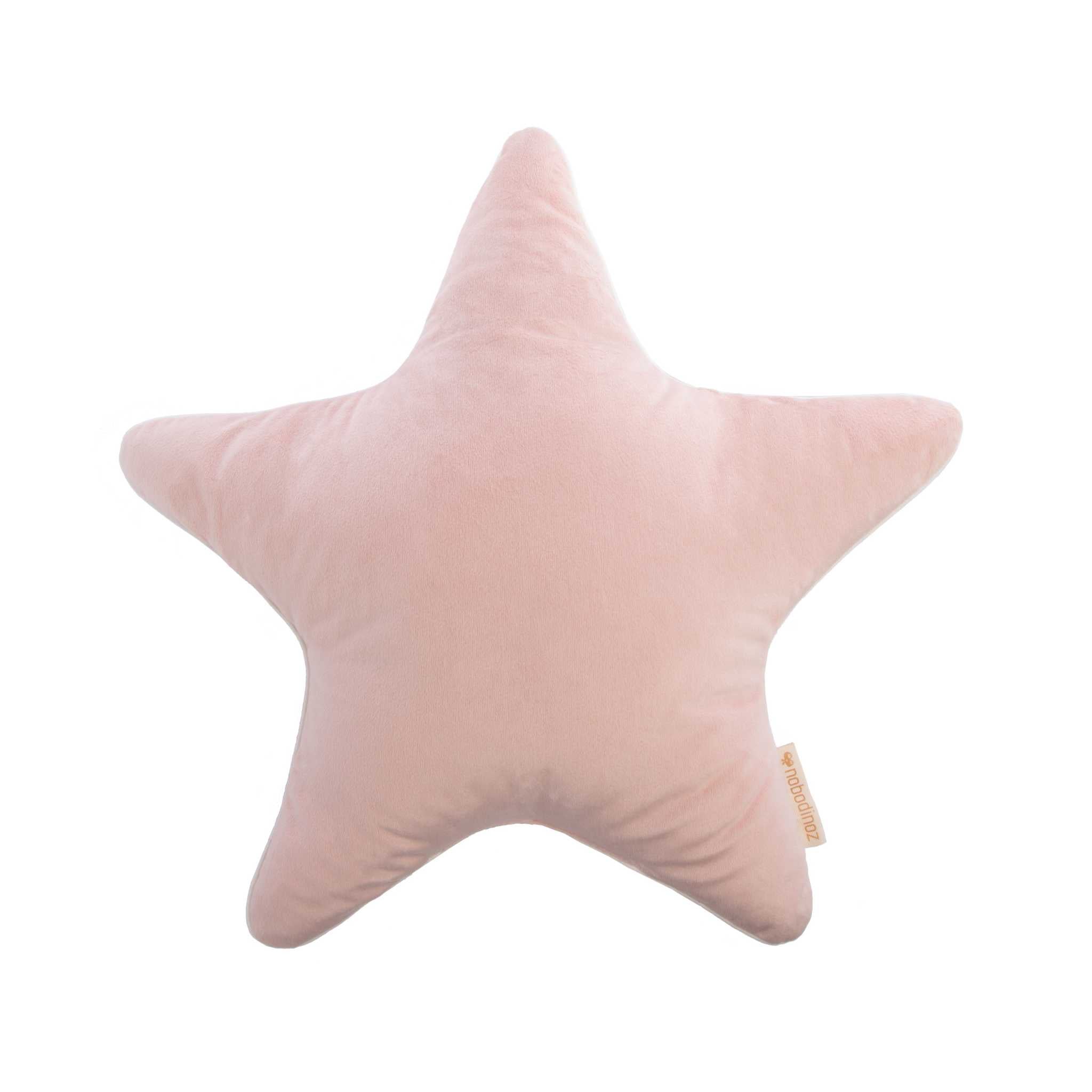 Nobodinoz Velvet Star Cushion in Bloom Pink