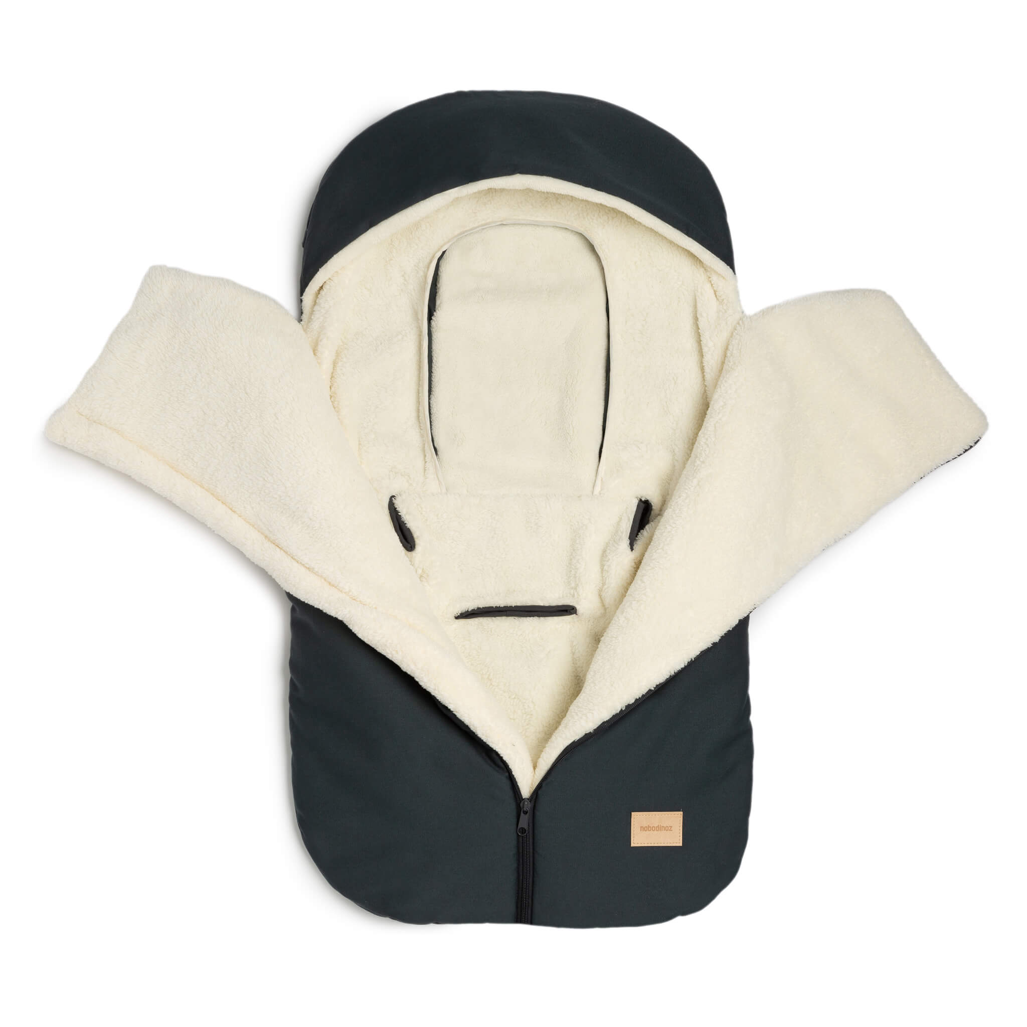 Nobodinoz Baby On the Go Waterproof Footmuff Carbon Blue