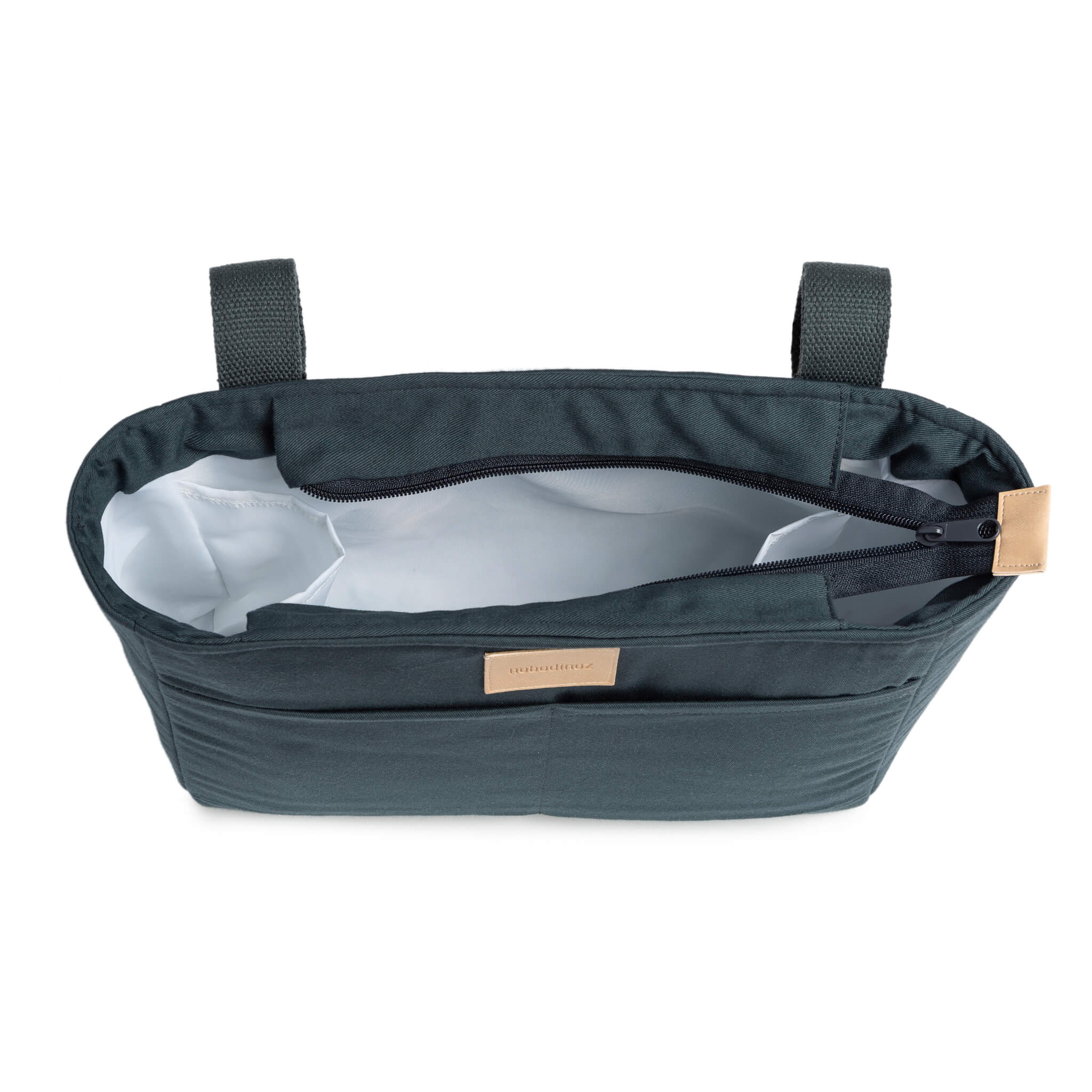 Nobodinoz Baby On the Go Waterproof Stroller Organiser Carbon Blue 
