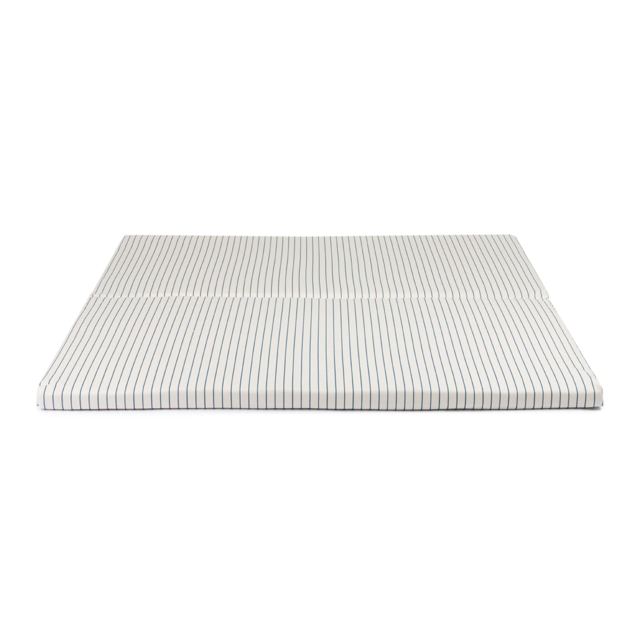 Nobodinoz Bebop Foldable Mattress in Blue Stripes Flat