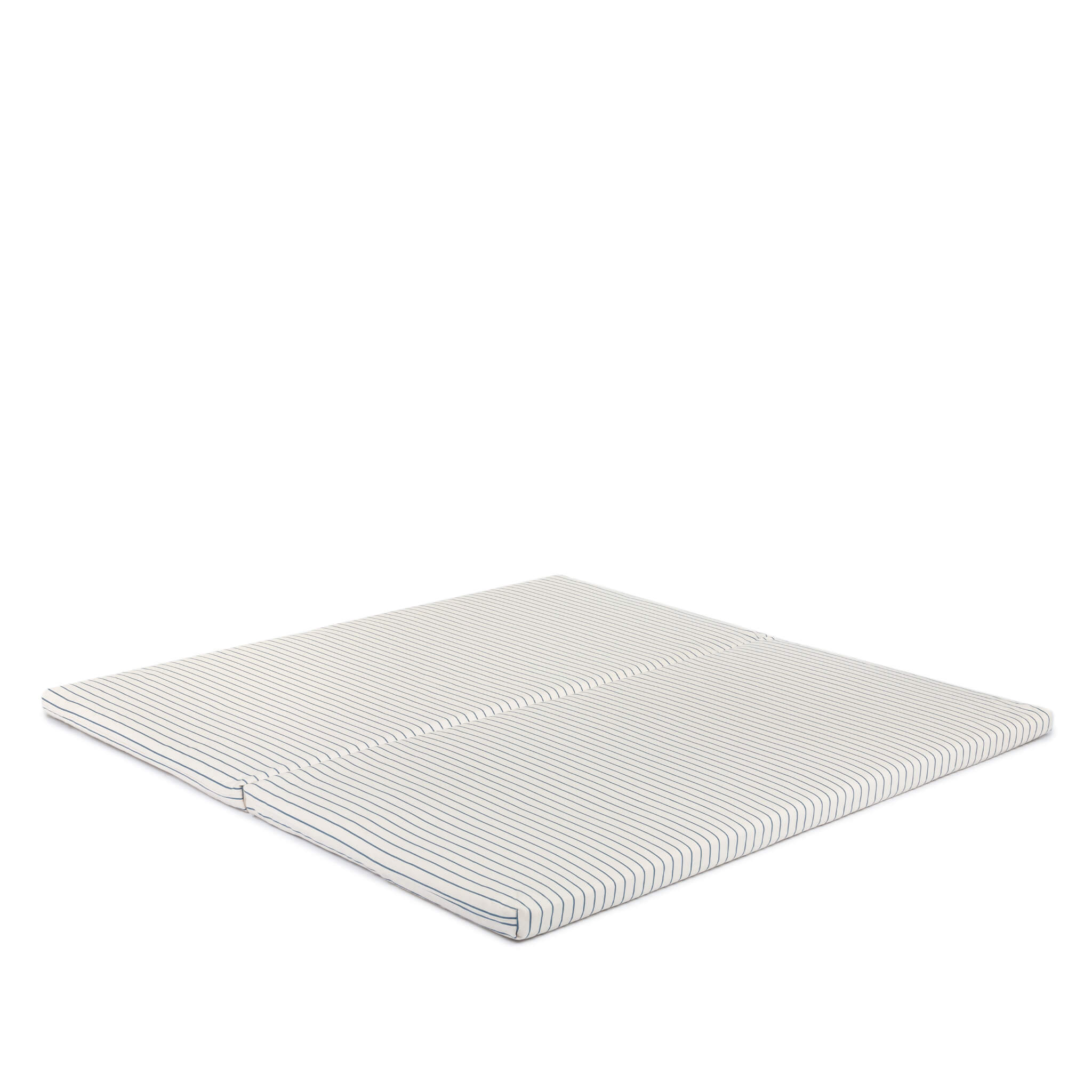 Nobodinoz Bebop Foldable Mattress in Blue Stripes Open