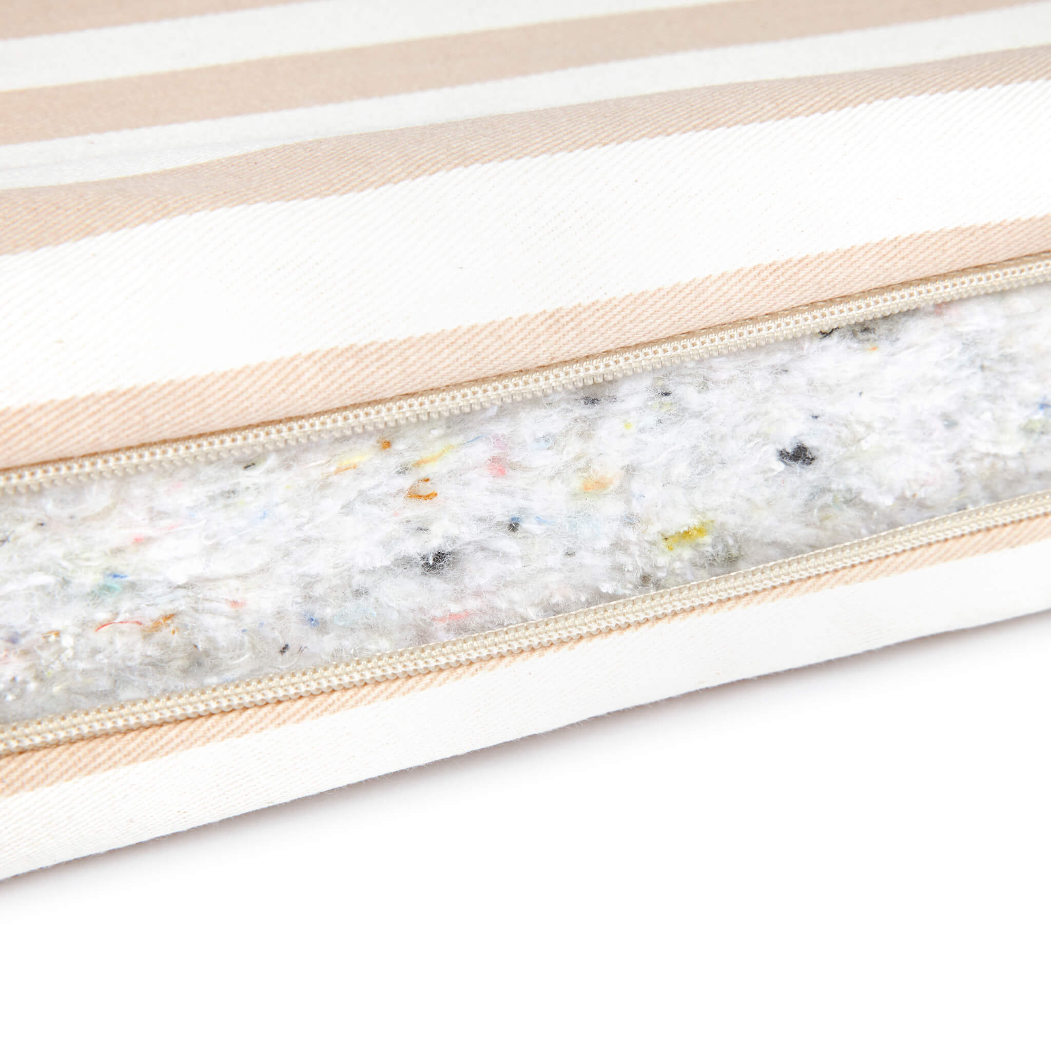 Nobodinoz Bebop Foldable Mattress in Taupe Stripes Details