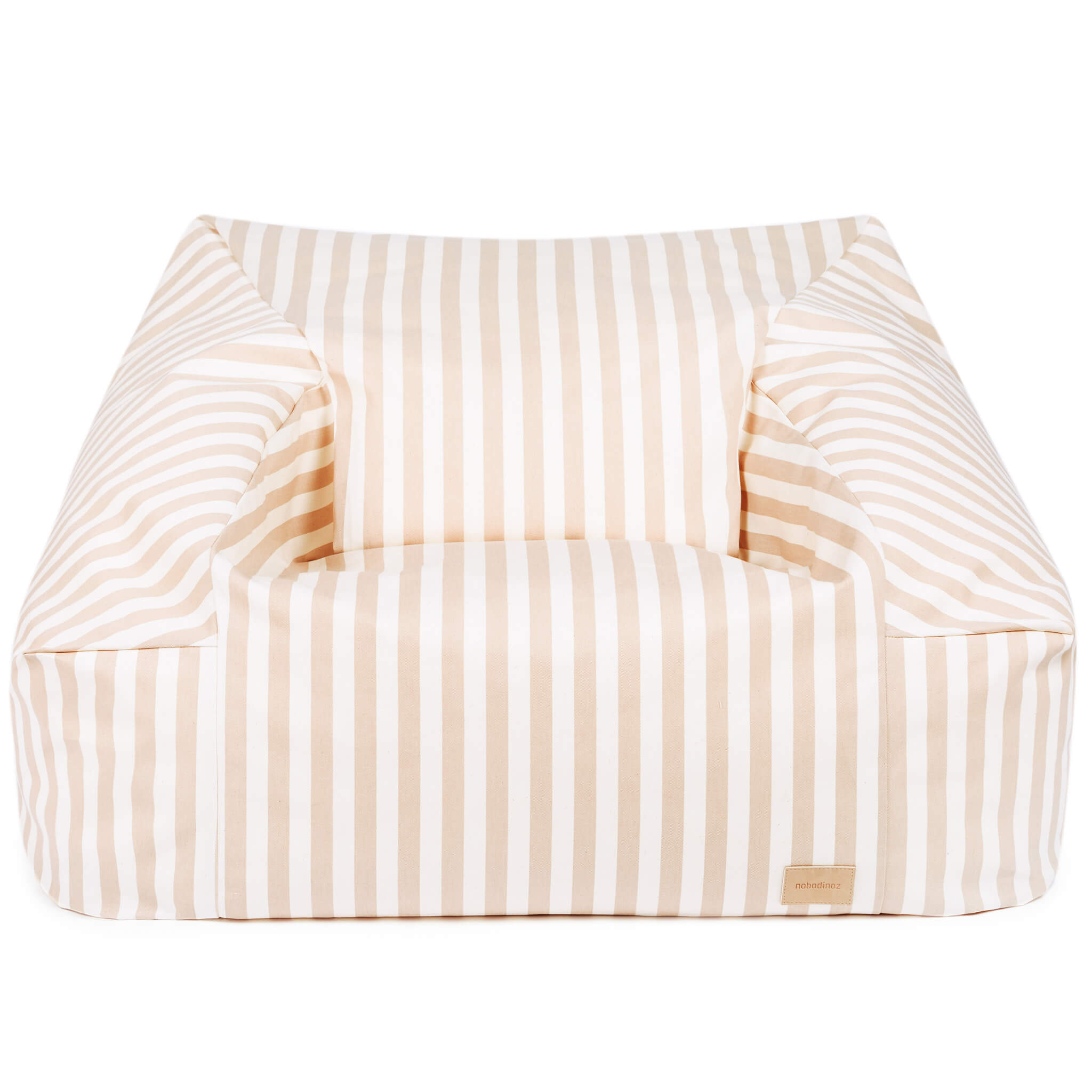 Nobodinoz Chelsea Bean Bag in Taupe Stripes