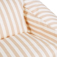 Nobodinoz Chelsea Bean Bag in Taupe Stripes Details 