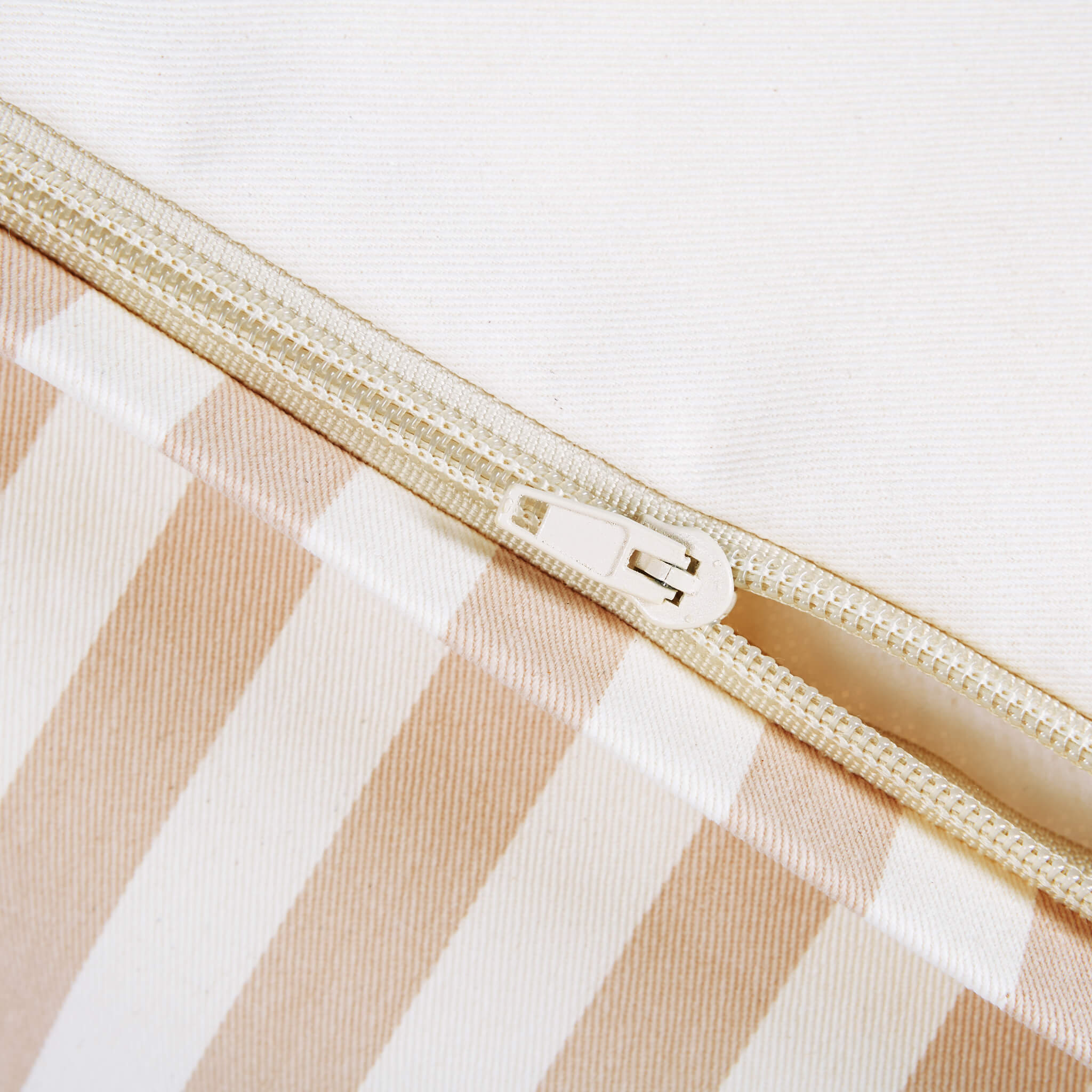 Nobodinoz Chelsea Bean Bag in Taupe Stripes Details 