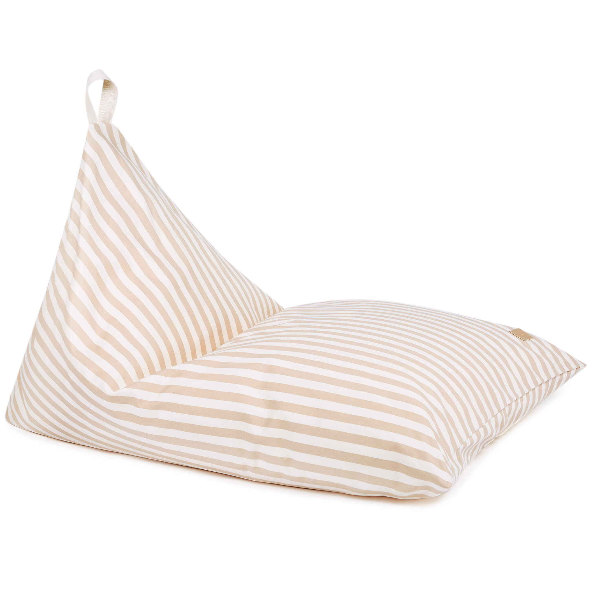Nobodinoz Essaouira  Bean Bag in Taupe Stripes 