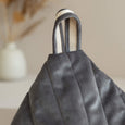 Nobodinoz Essaouira Velvet Bean Bag in Slate Grey Details