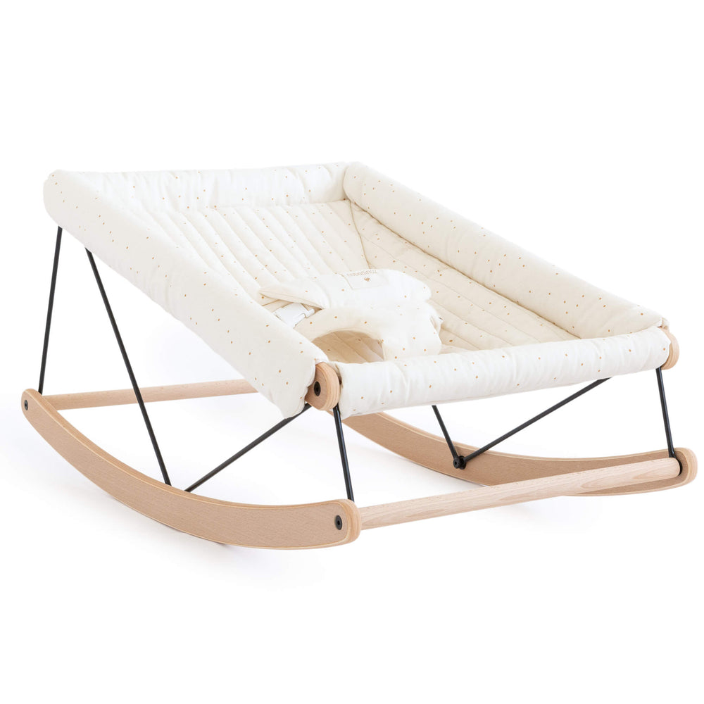 Nobodinoz Growing Green Baby Bouncer in Honey Sweet Dots Oskoe