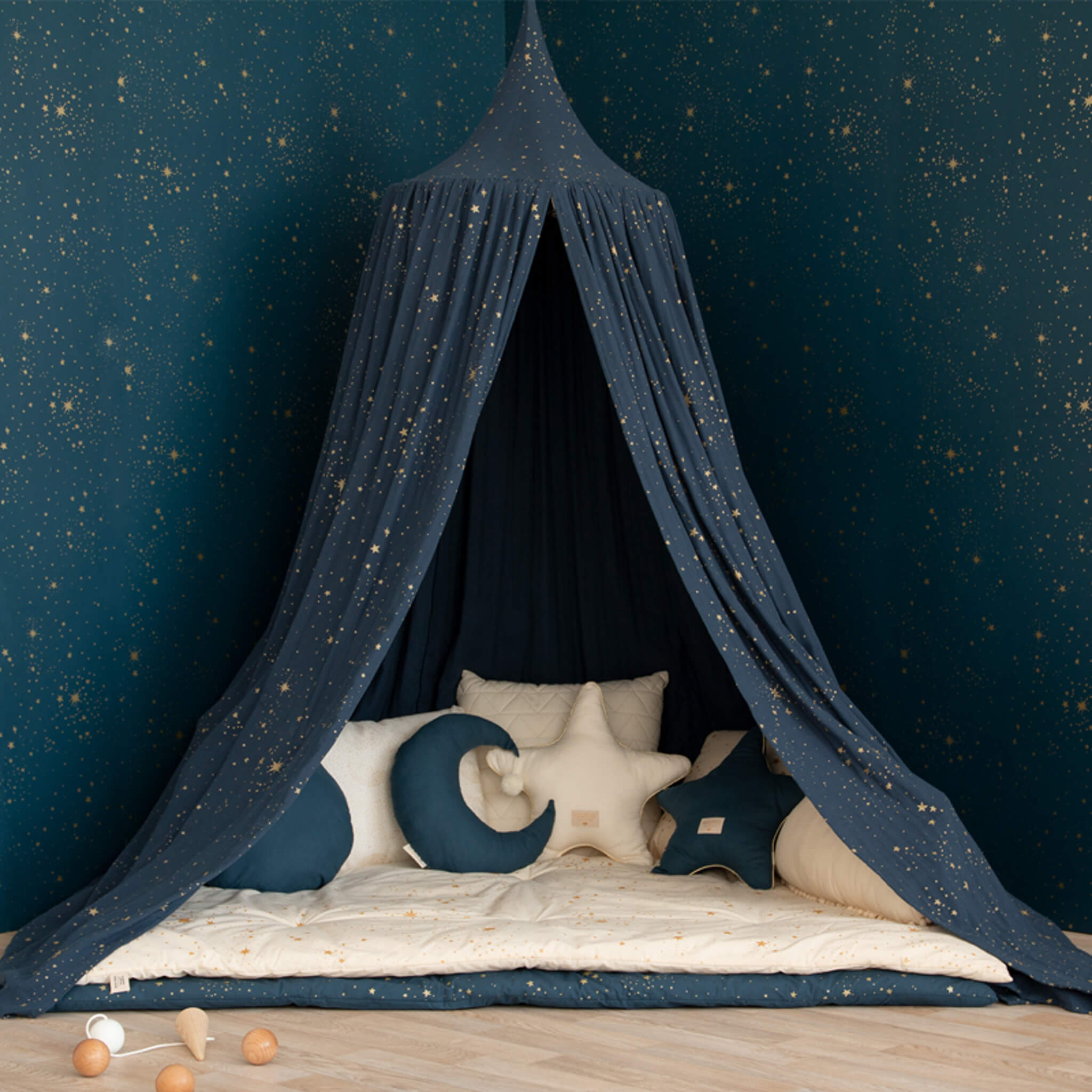 Amour Canopy - Gold Stella / Night Blue