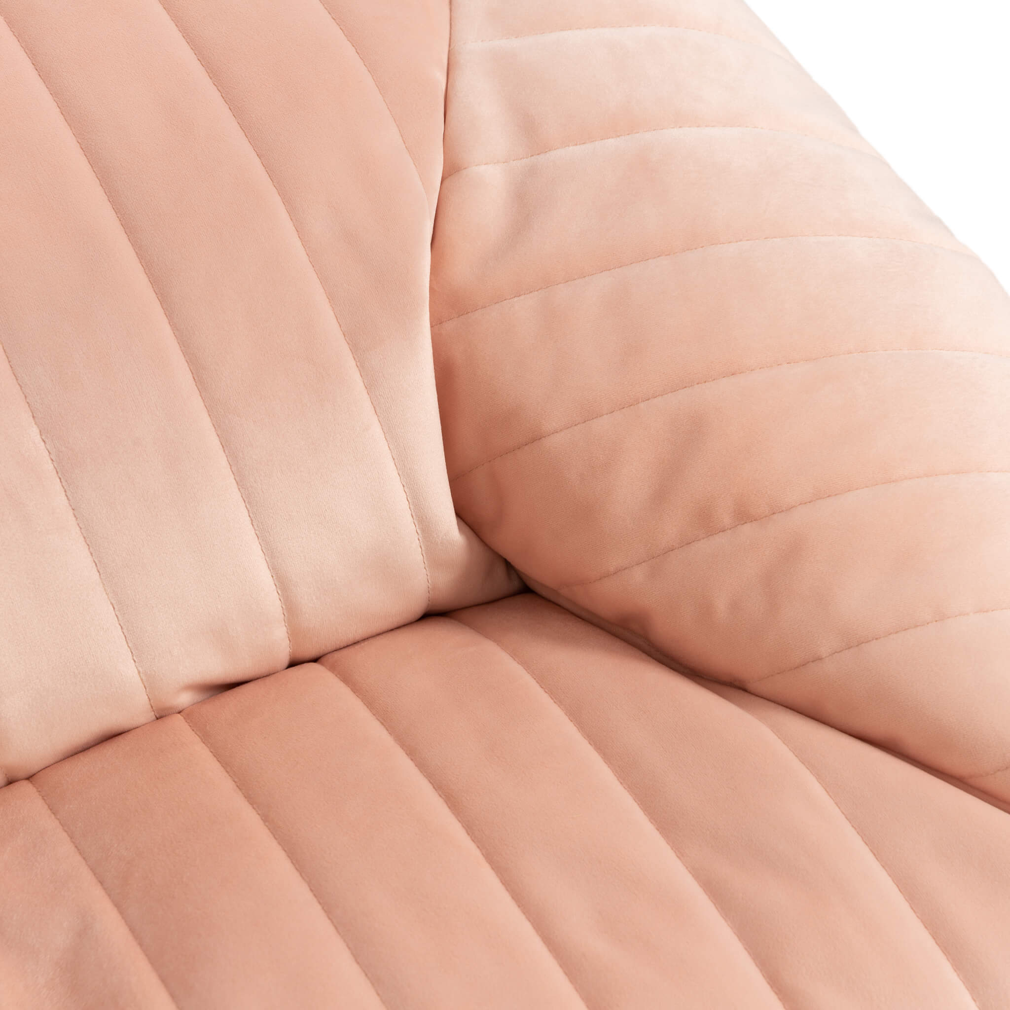 Nobodinoz Chelsea Velvet Bean Bag in Bloom Pink Details 