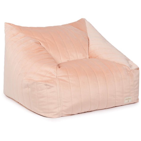 Nobodinoz Chelsea Velvet Bean Bag in Bloom Pink