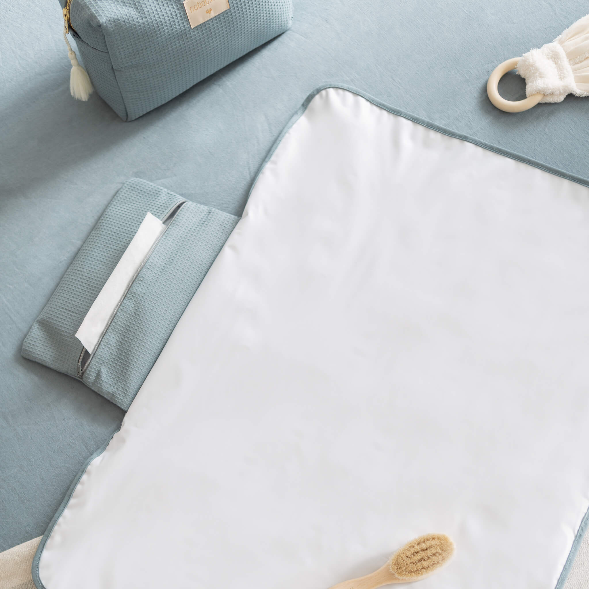 Mozart Changing Pad - Stone Blue