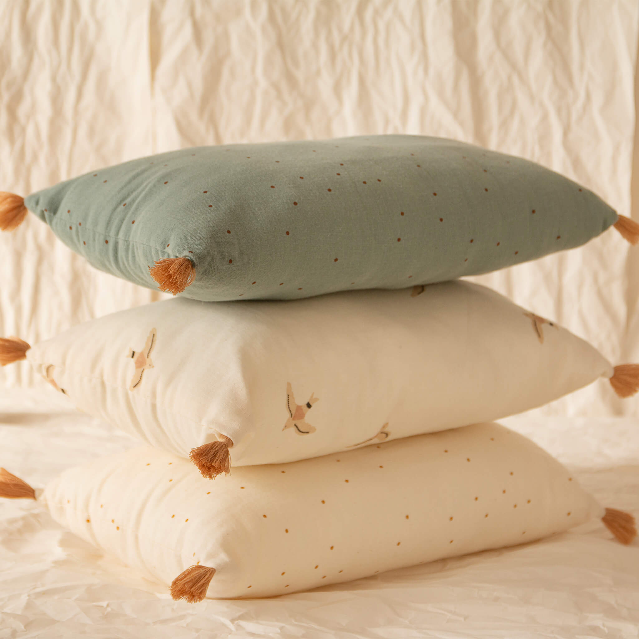 Sublim Cushion - Sweet Toffee Dots/ Eden Green