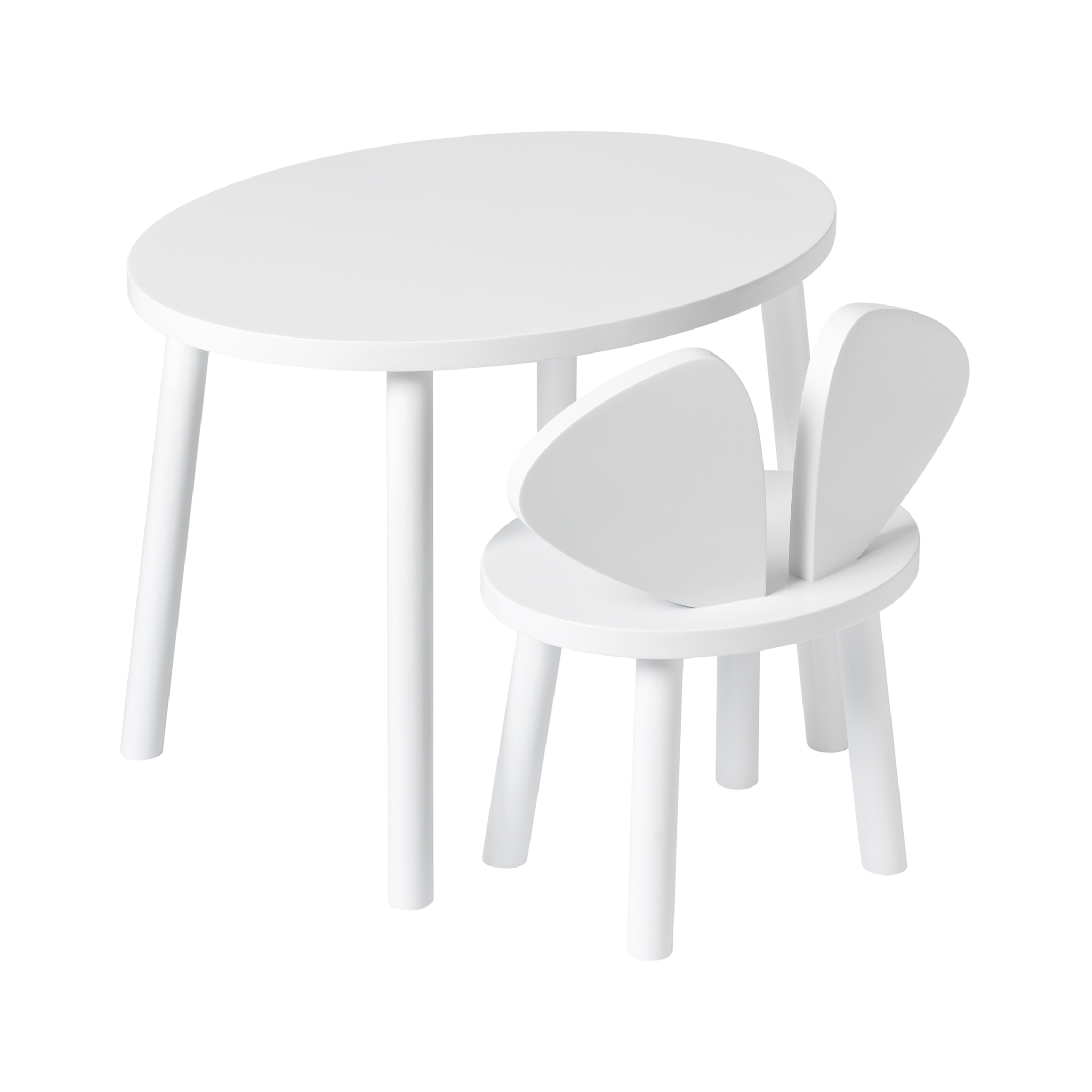 Mouse Chair & Table Bundle - White