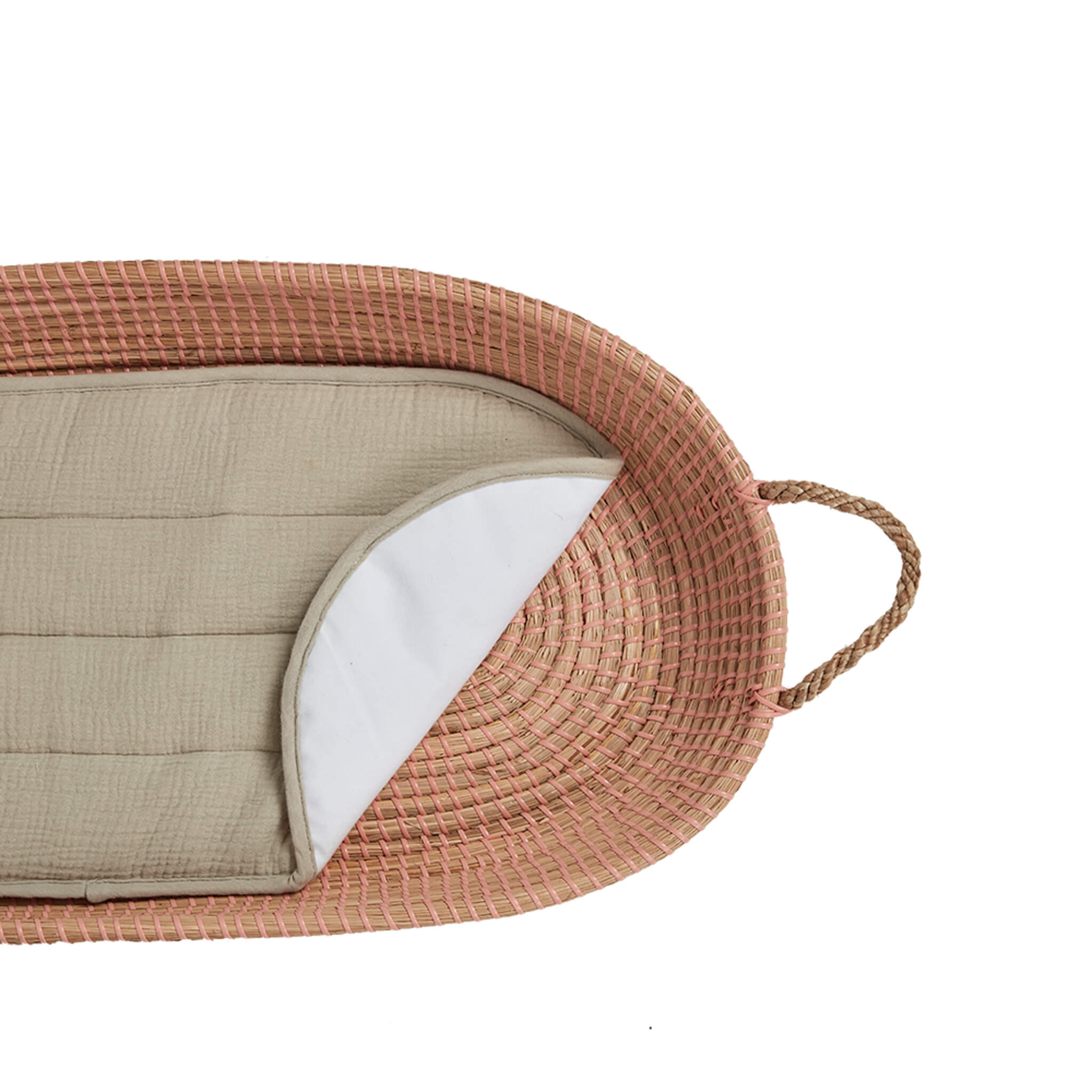 Olli Ella Luxe Changing Basket Cotton Insert in Seafoam