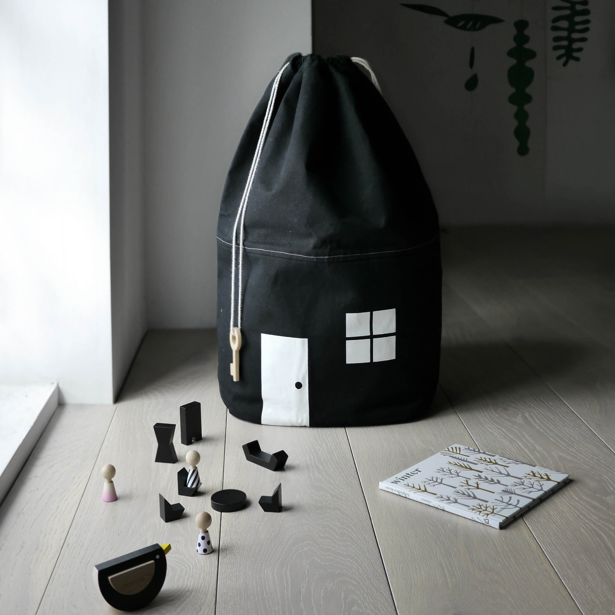 House Storage Bag - Black - Medium