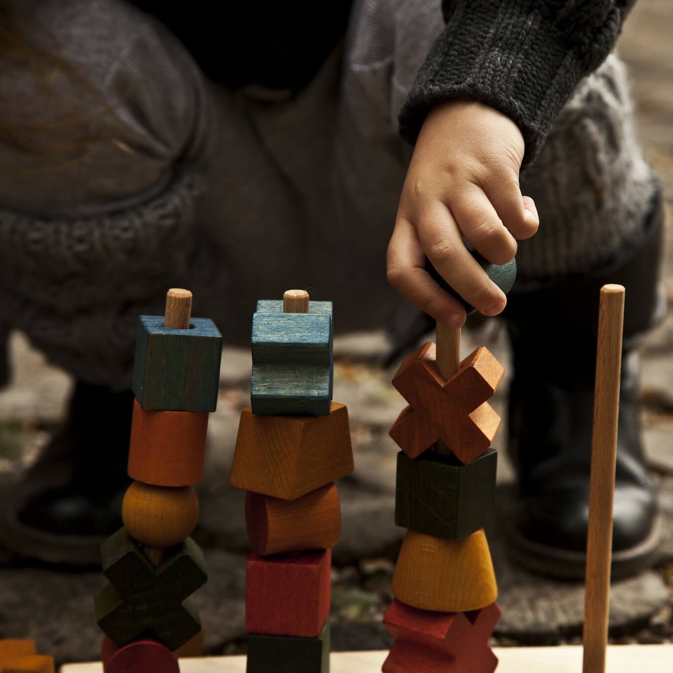 Wooden Rainbow Stacking Toy