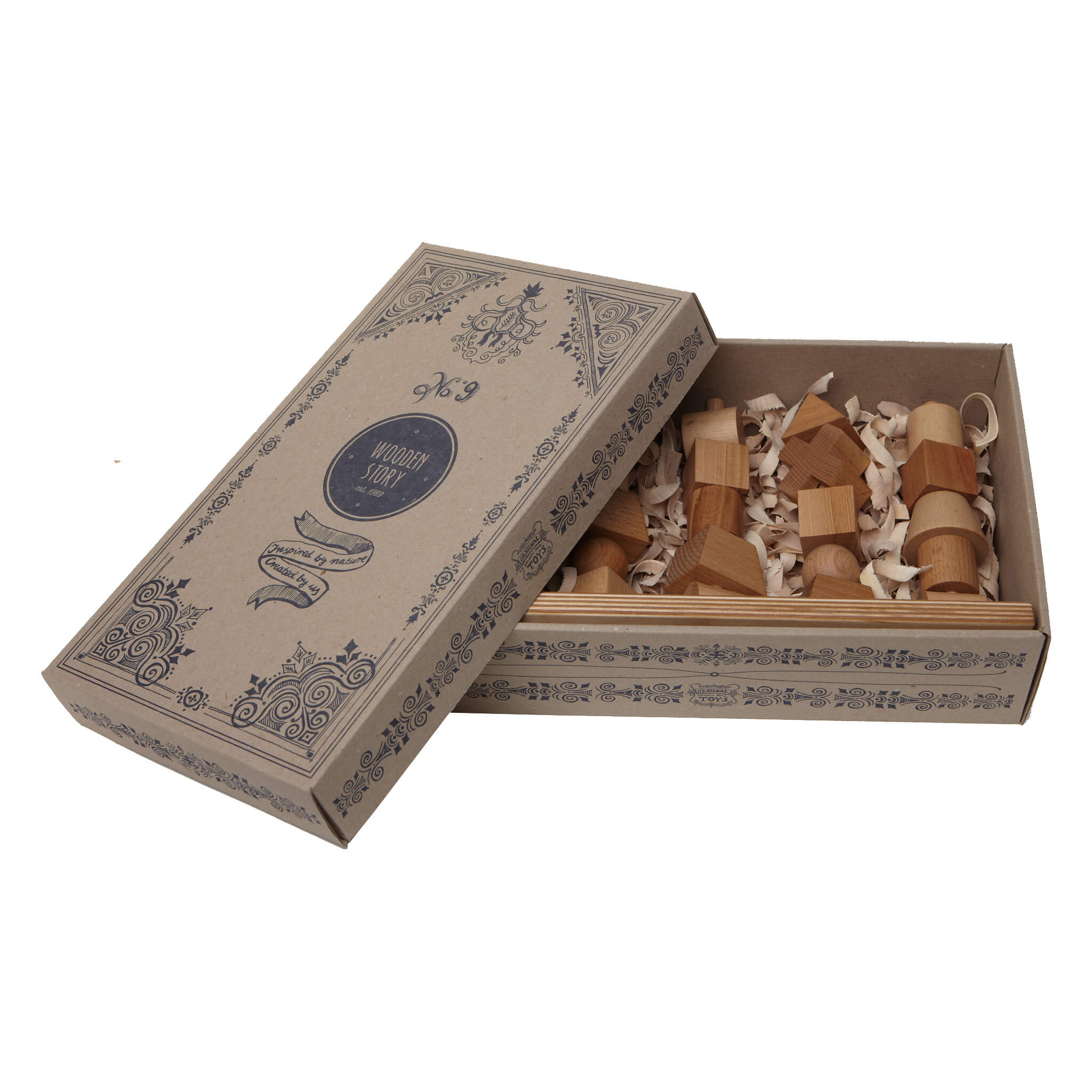 Wooden Story Natural Stacking Toy In Box
